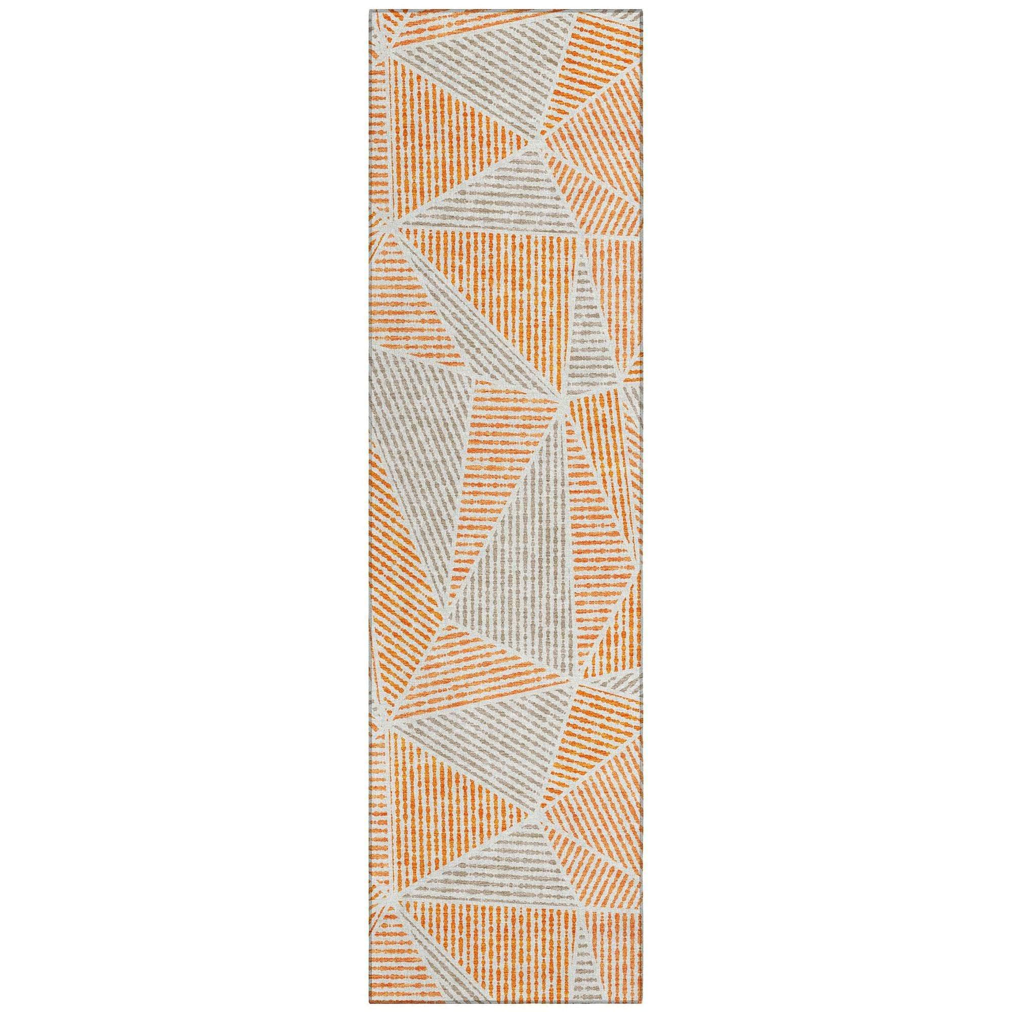 Machine Made ACN618 Orange Rugs