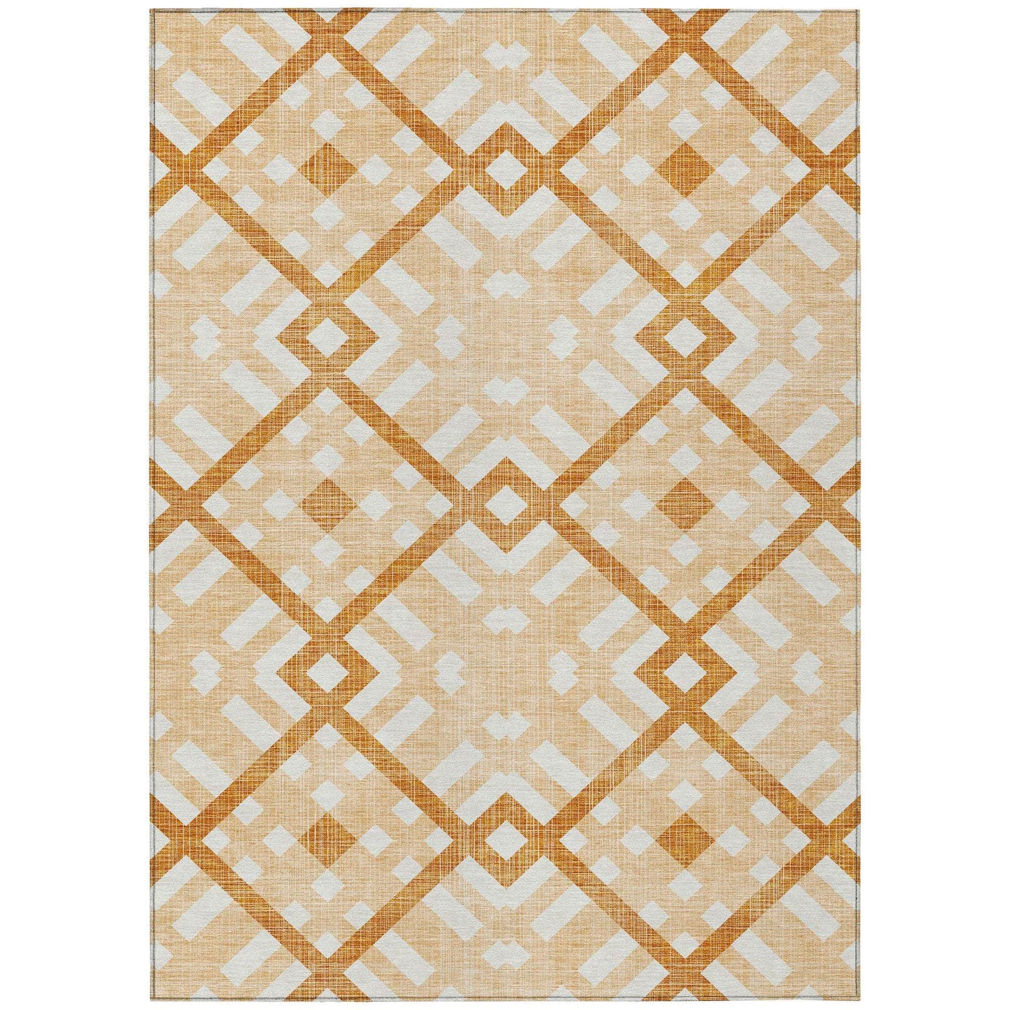 Machine Made ACN616 Peach Orange Rugs
