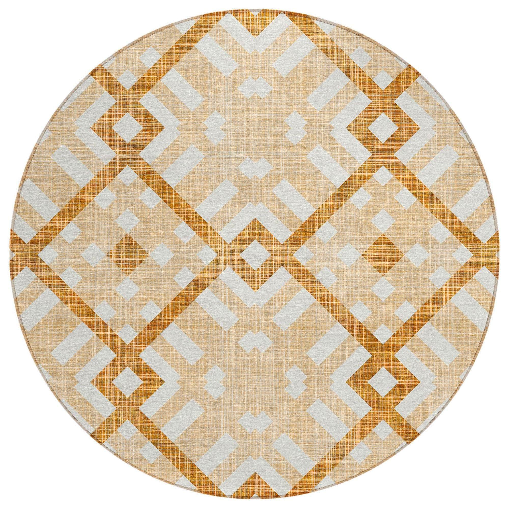 Machine Made ACN616 Peach Orange Rugs