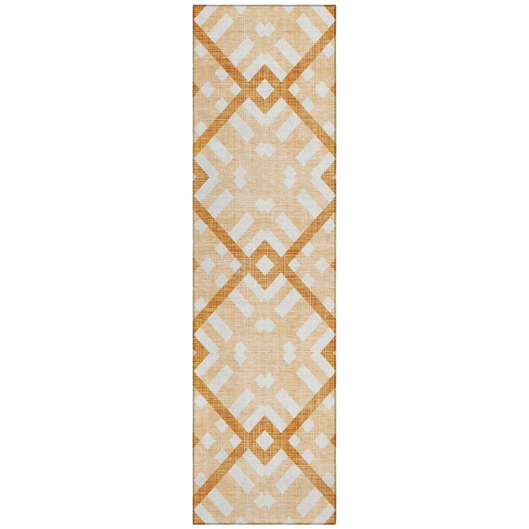 Machine Made ACN616 Peach Orange Rugs