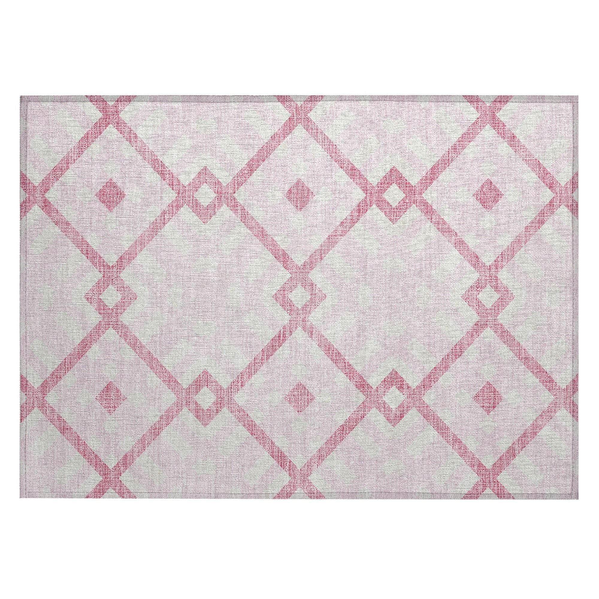 Machine Made ACN616 Pink Rugs