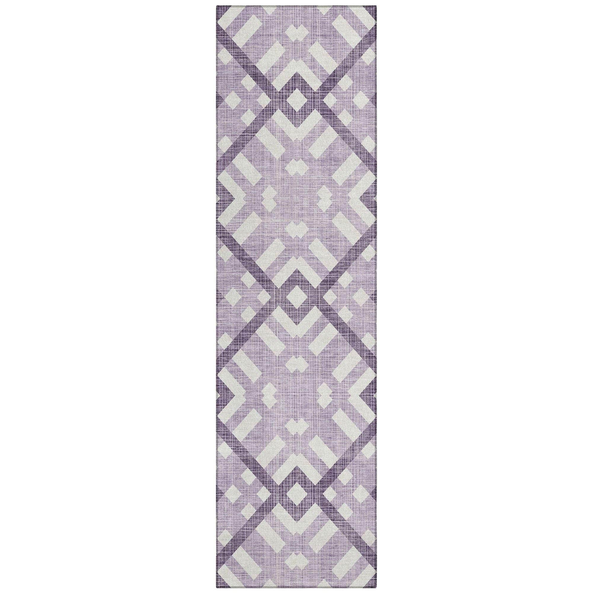 Machine Made ACN616 Purple Rugs