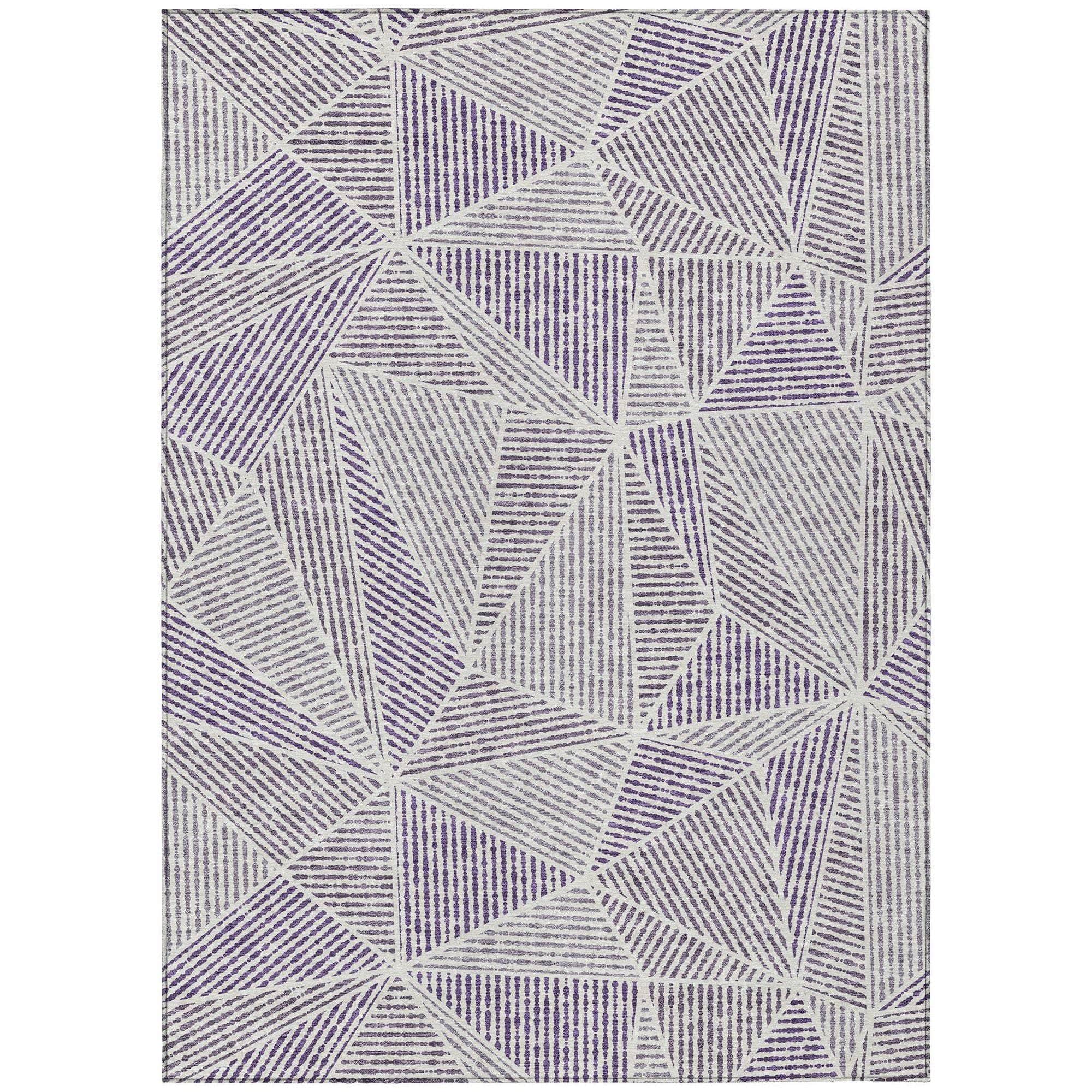 Machine Made ACN618 Purple Rugs