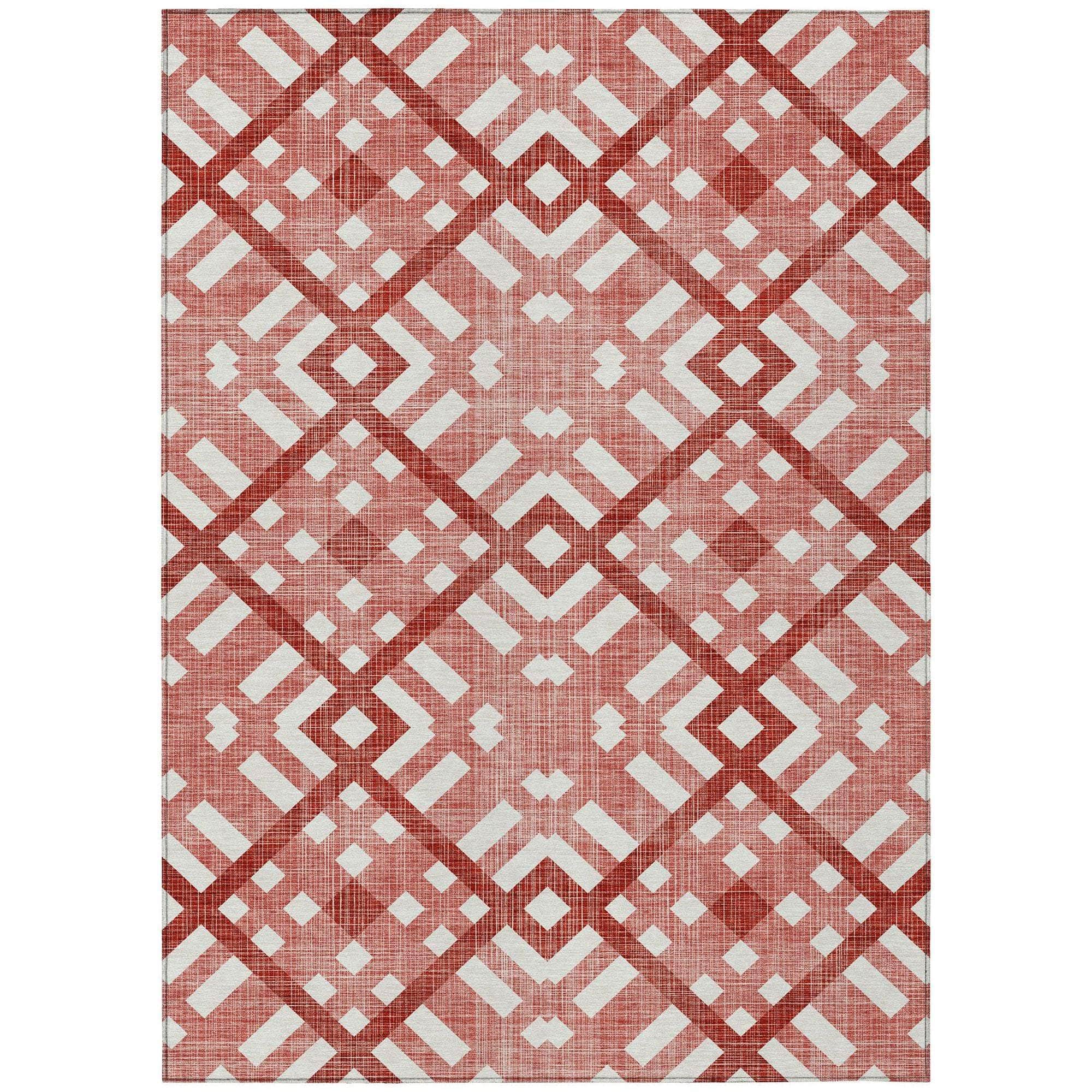 Machine Made ACN616 Red Rugs
