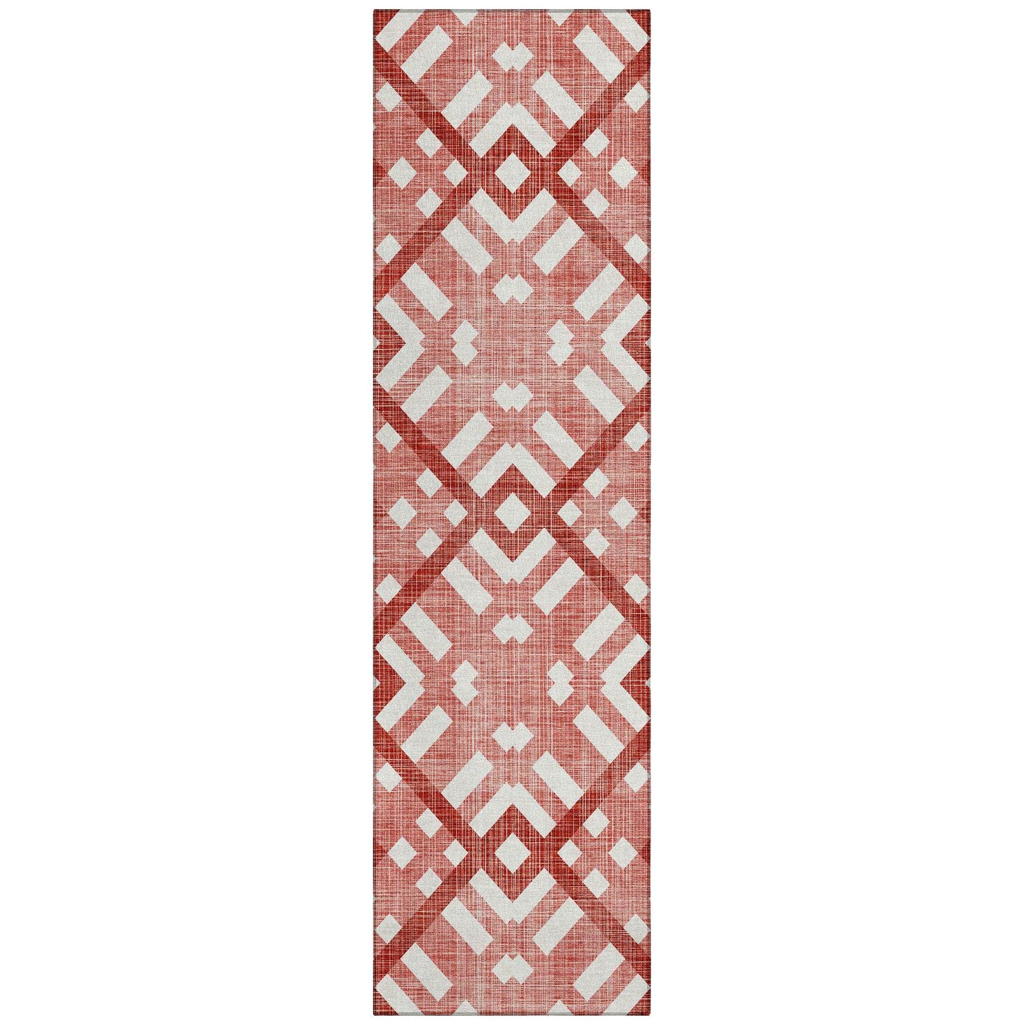 Machine Made ACN616 Red Rugs