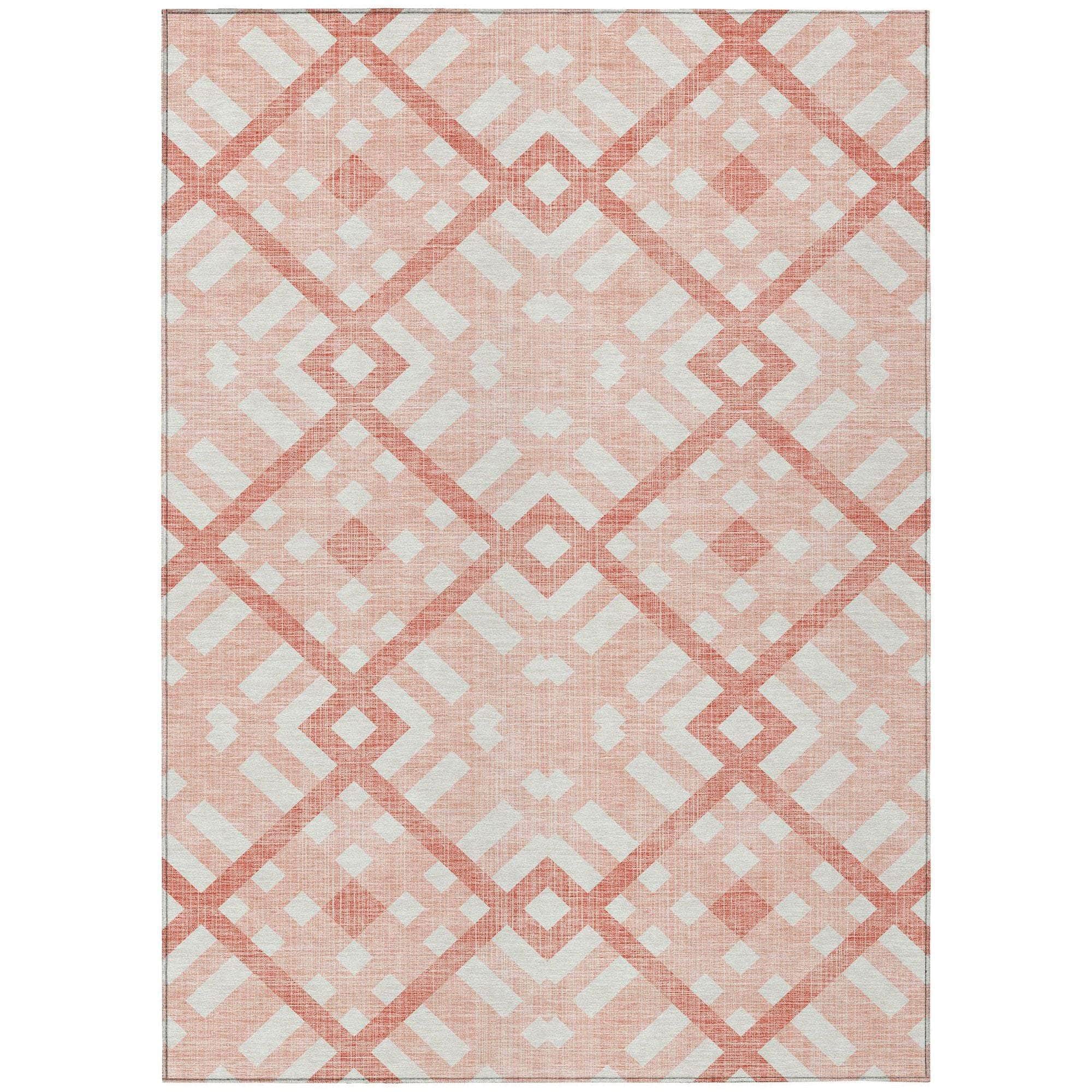 Machine Made ACN616 Salmon Orange Rugs