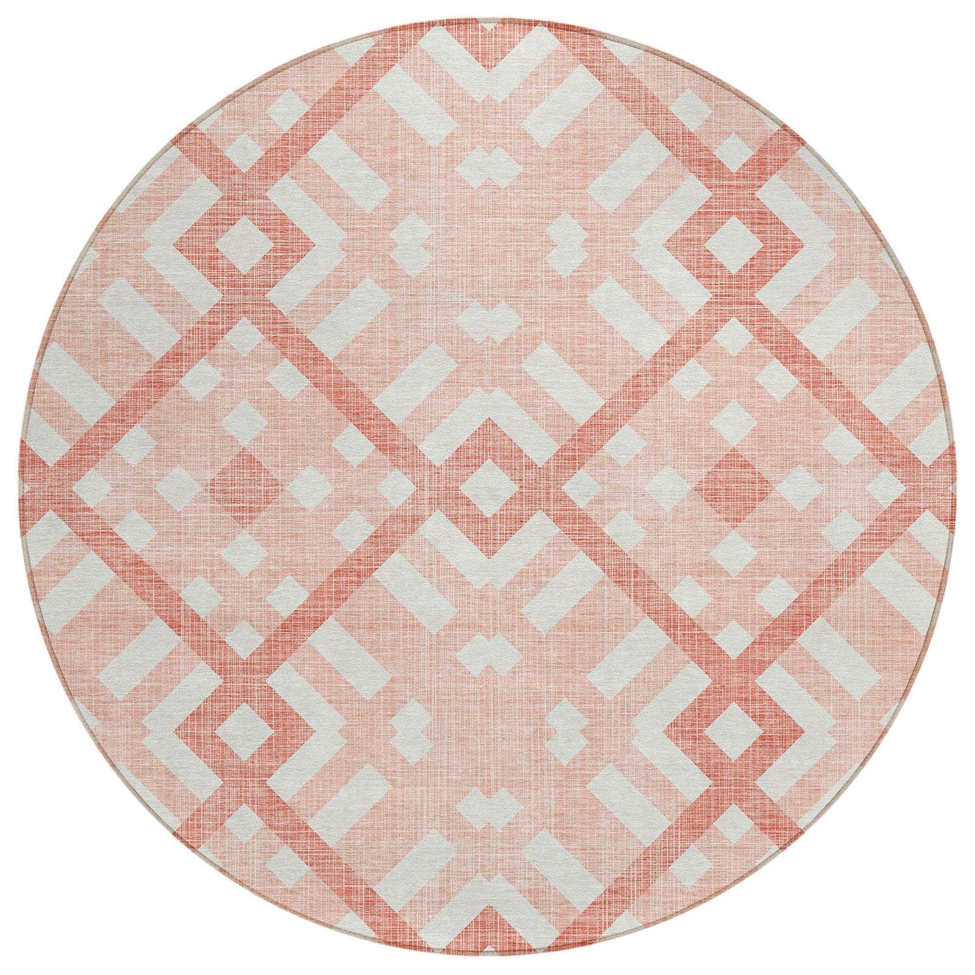 Machine Made ACN616 Salmon Orange Rugs