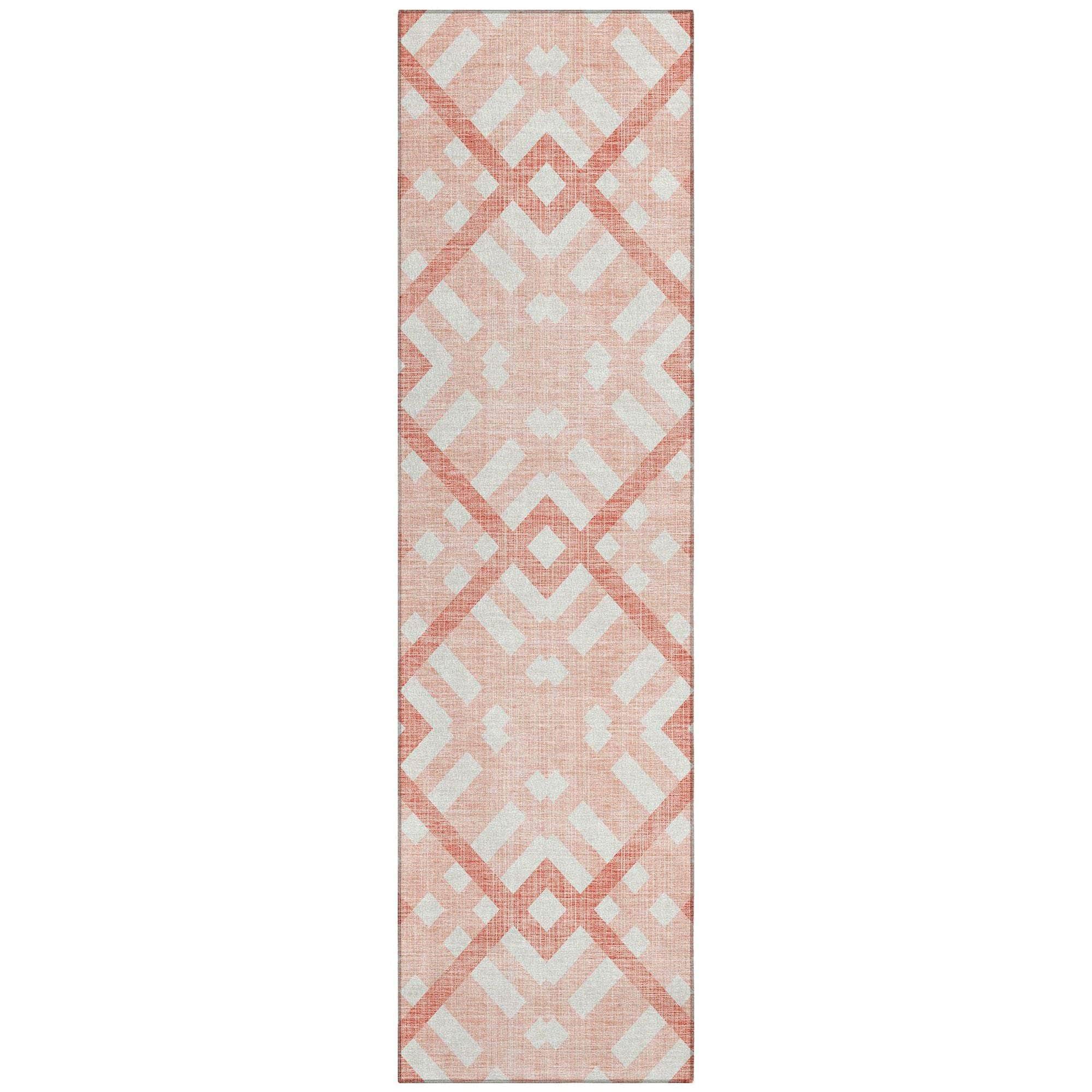 Machine Made ACN616 Salmon Orange Rugs
