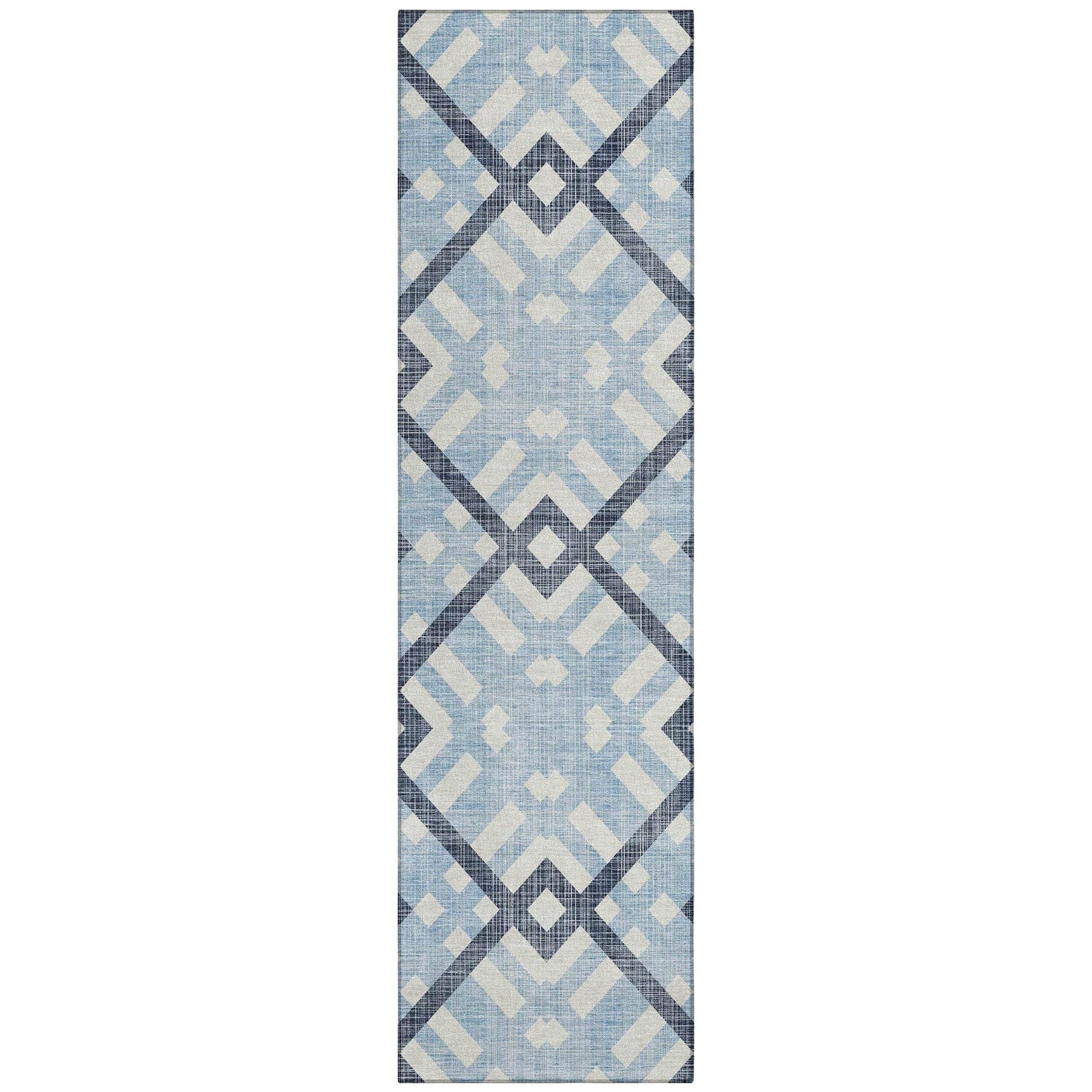 Machine Made ACN616 Sky Blue Rugs