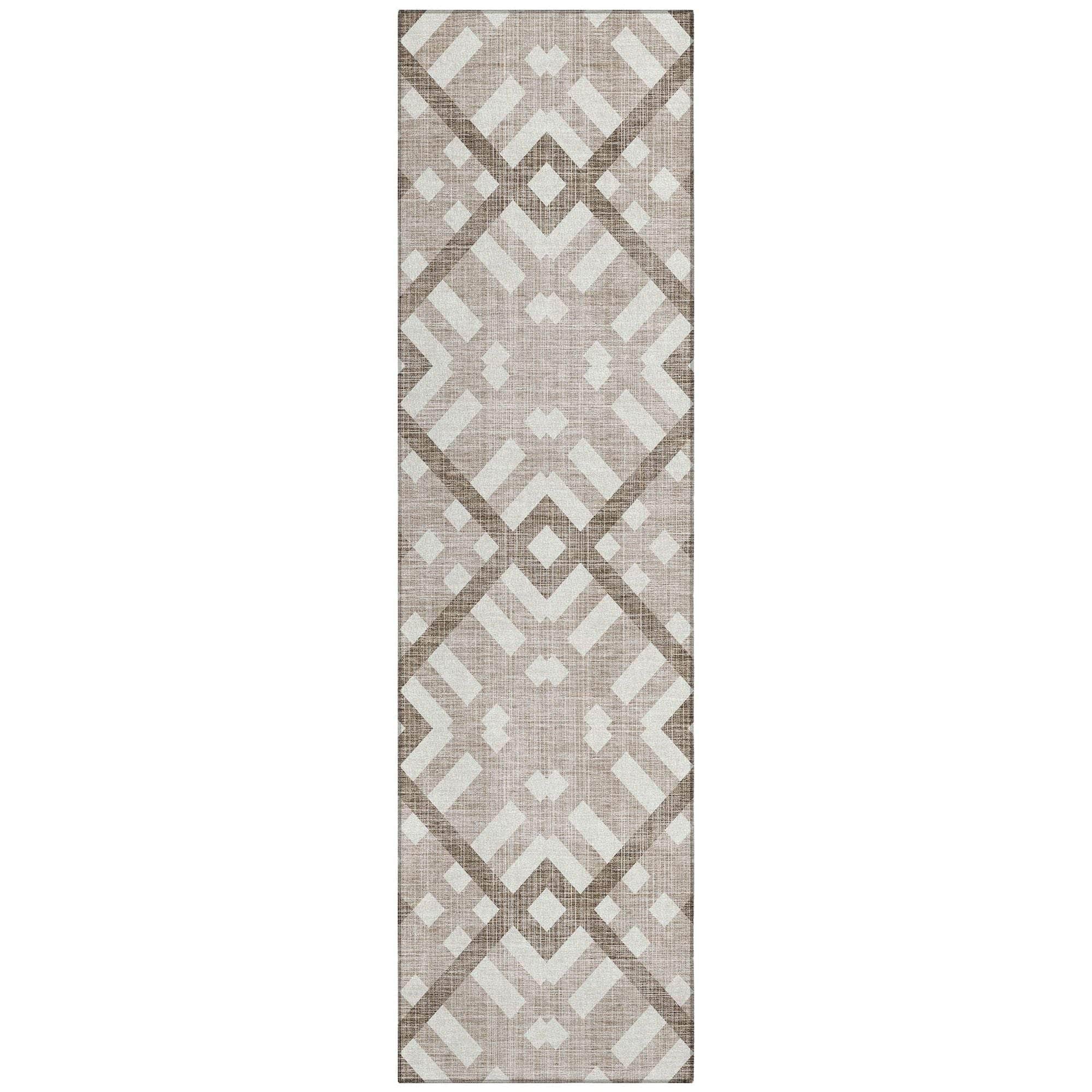 Machine Made ACN616 Taupe Brown Rugs