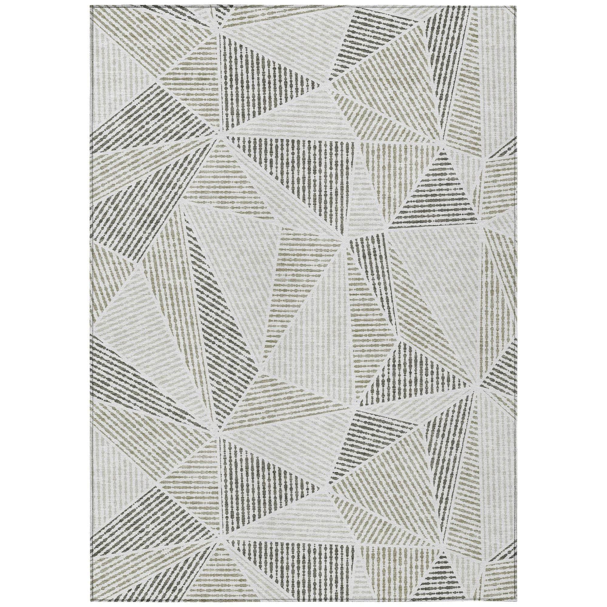 Machine Made ACN618 Taupe Brown Rugs