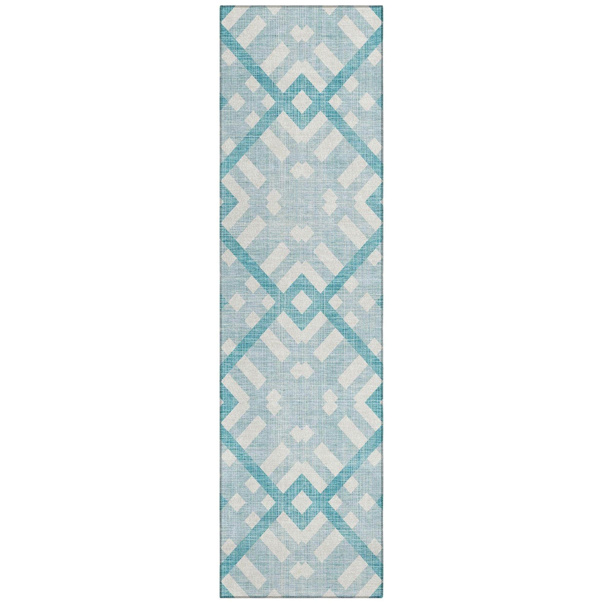 Machine Made ACN616 Teal Rugs