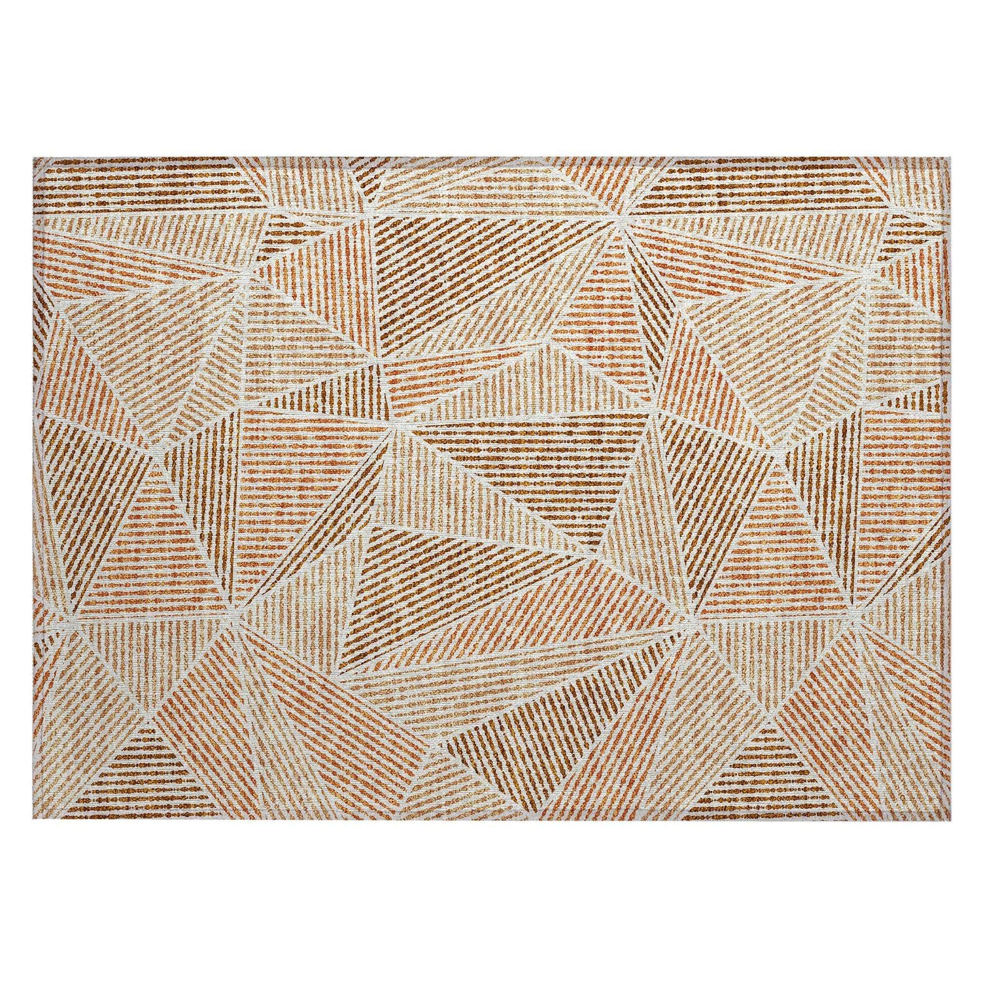 Machine Made ACN618 Terracotta Orange Rugs