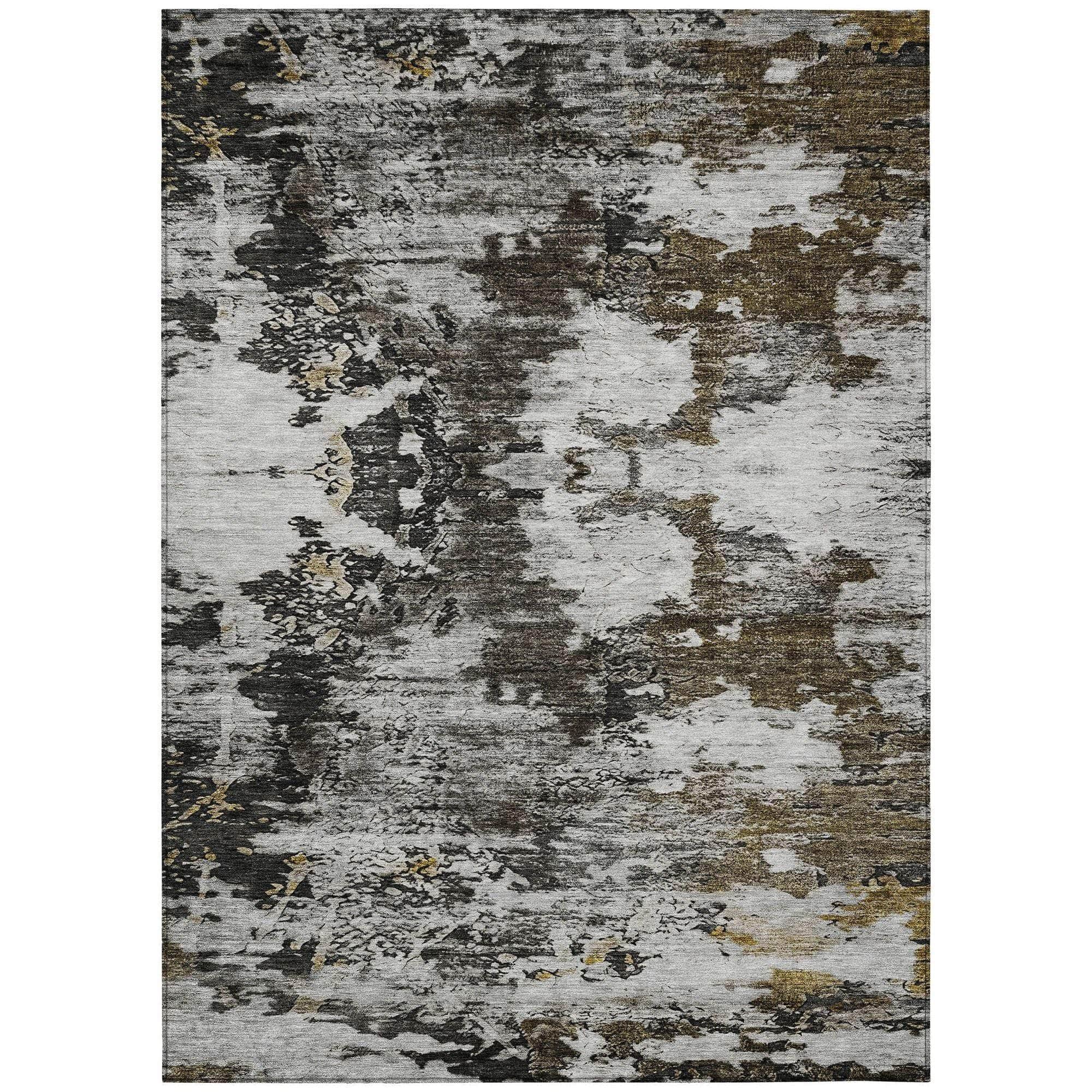 Machine Made ACN638 Taupe Brown Rugs