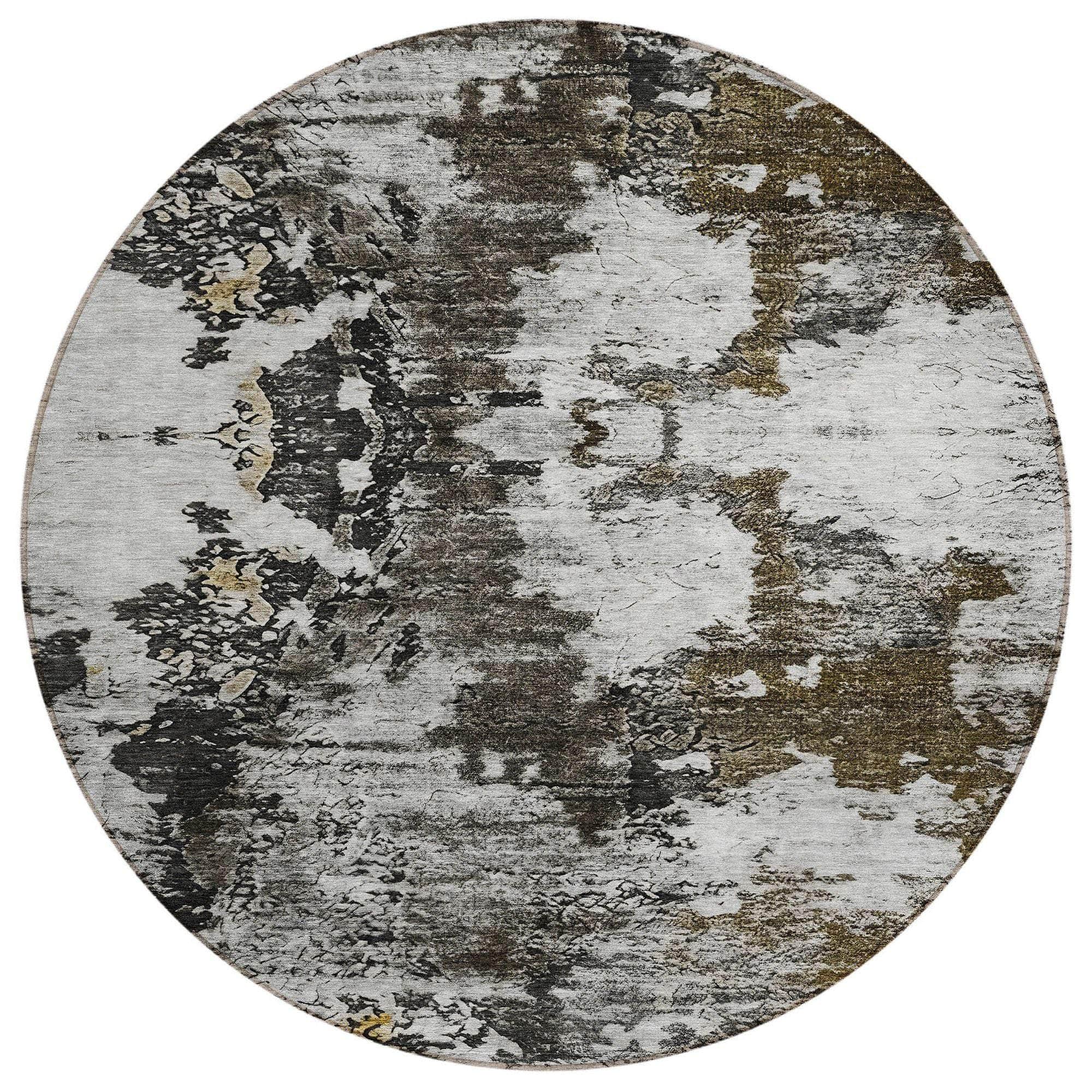 Machine Made ACN638 Taupe Brown Rugs