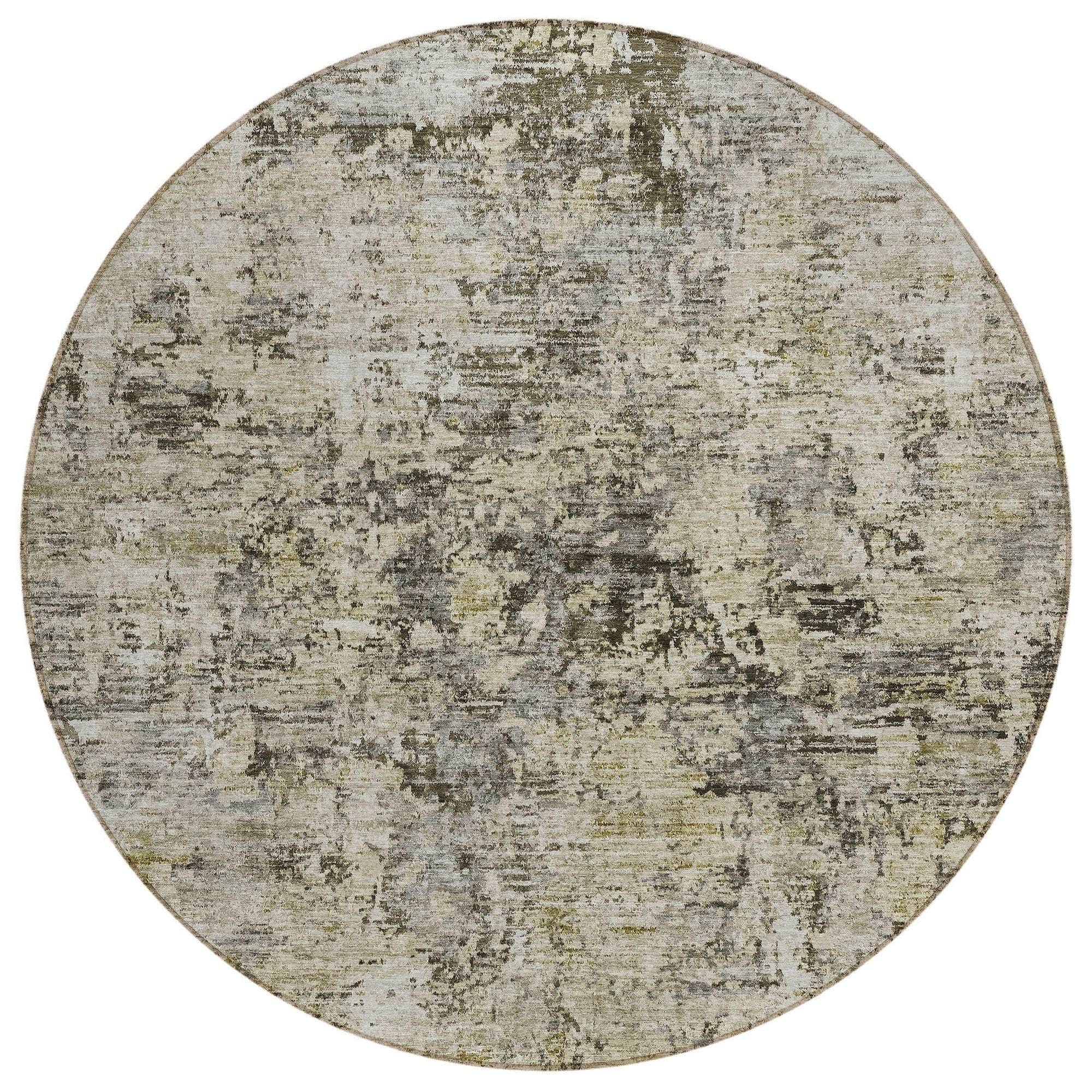 Machine Made ACN644 Taupe Brown Rugs