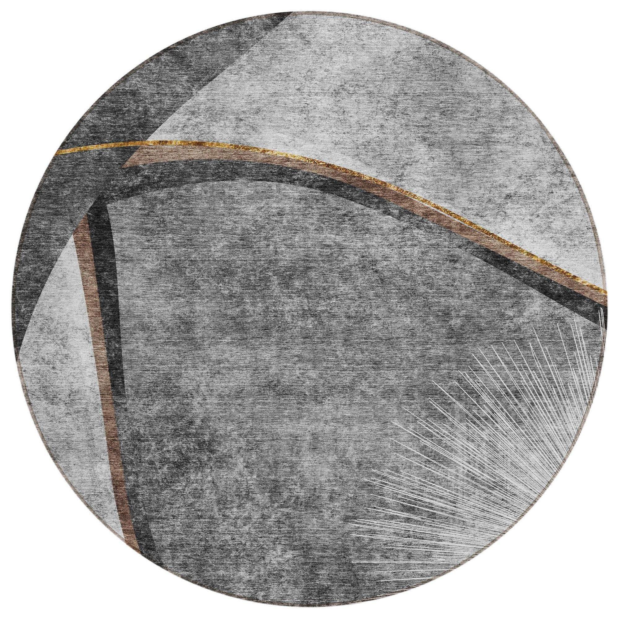 Machine Made ACN701 Gray Rugs