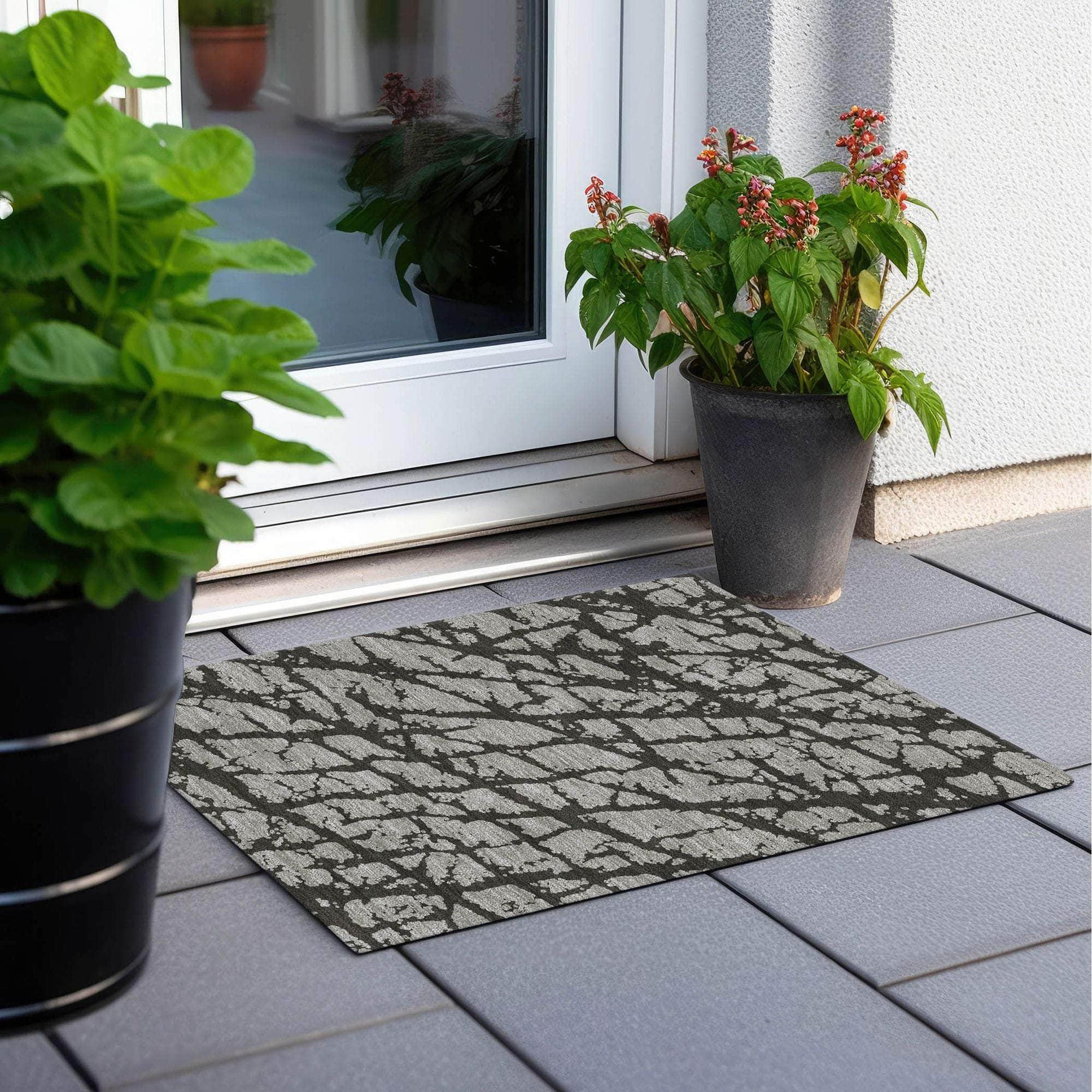Machine Made ACN501 Gray Rugs