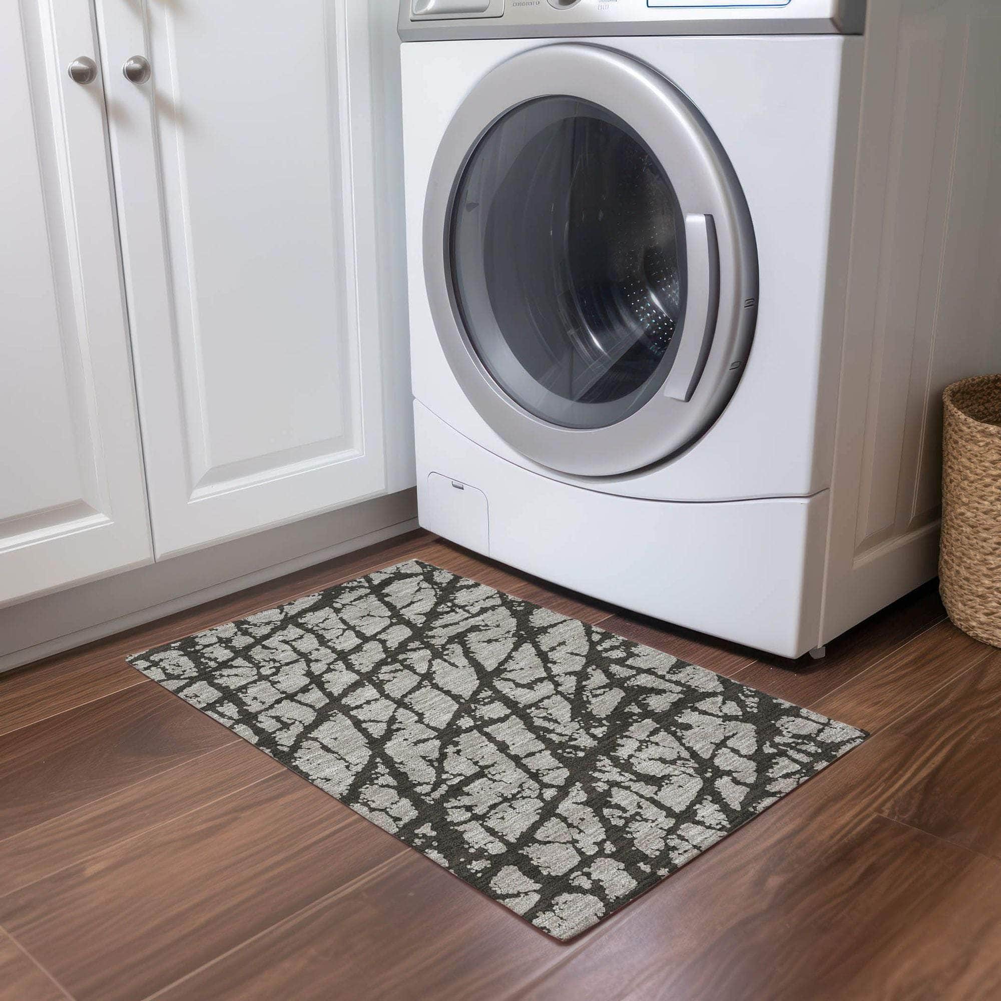 Machine Made ACN501 Gray Rugs