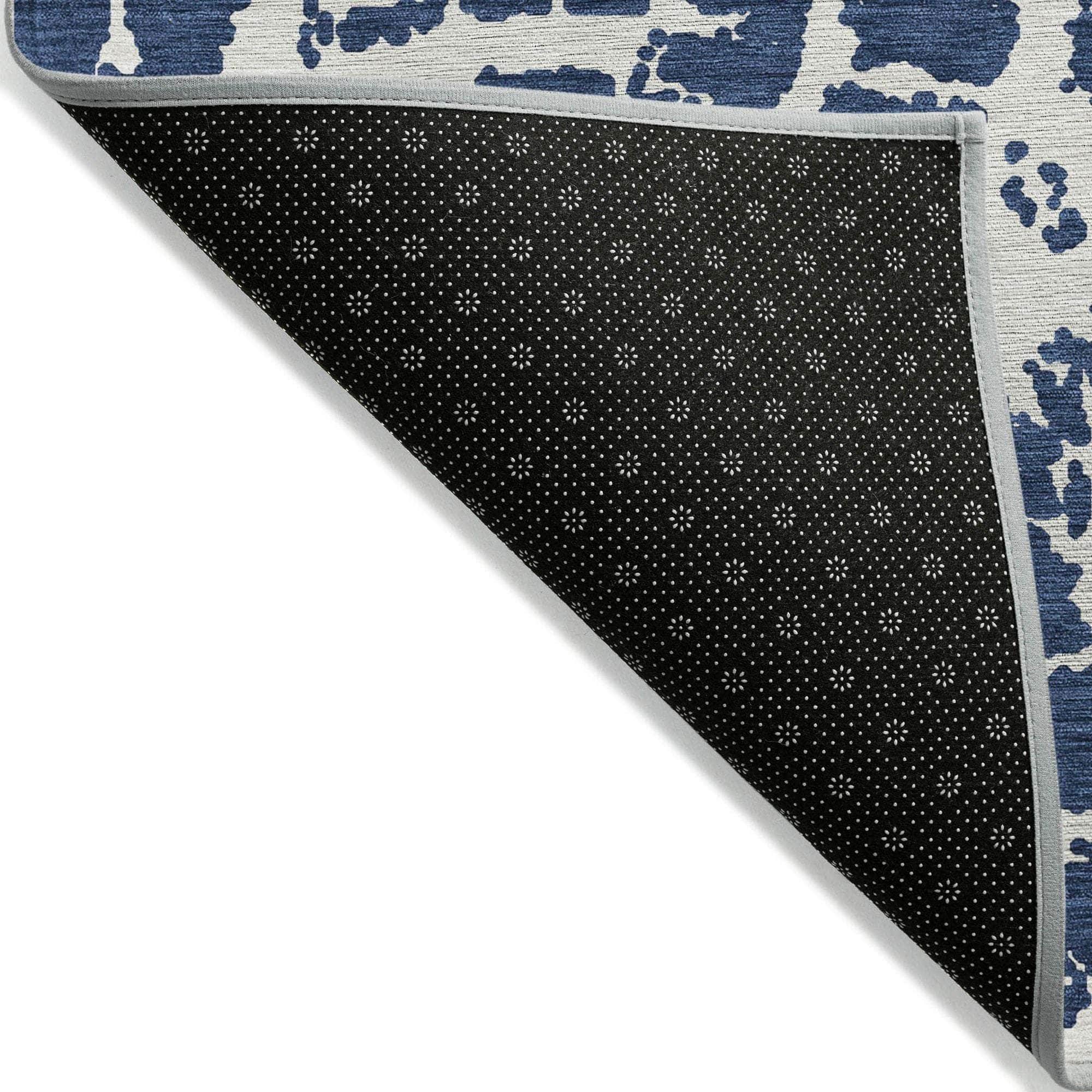 Machine Made ACN501 Navy Blue Rugs