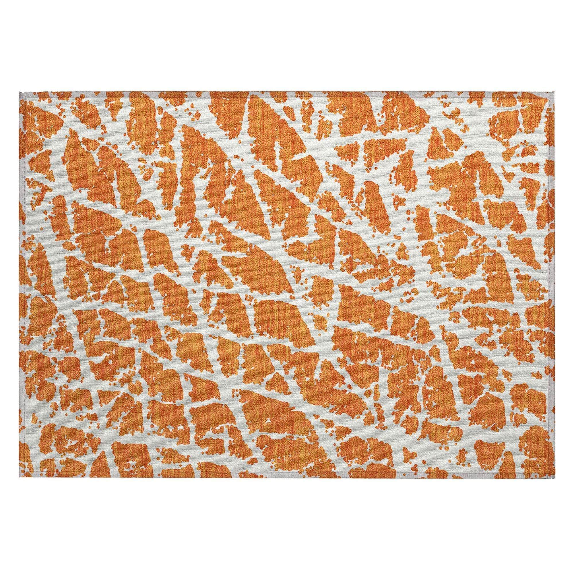 Machine Made ACN501 Orange Rugs