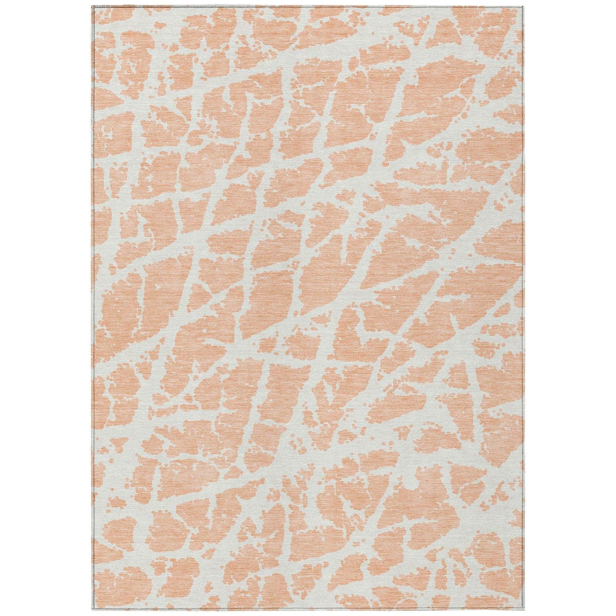 Machine Made ACN501 Peach Orange Rugs
