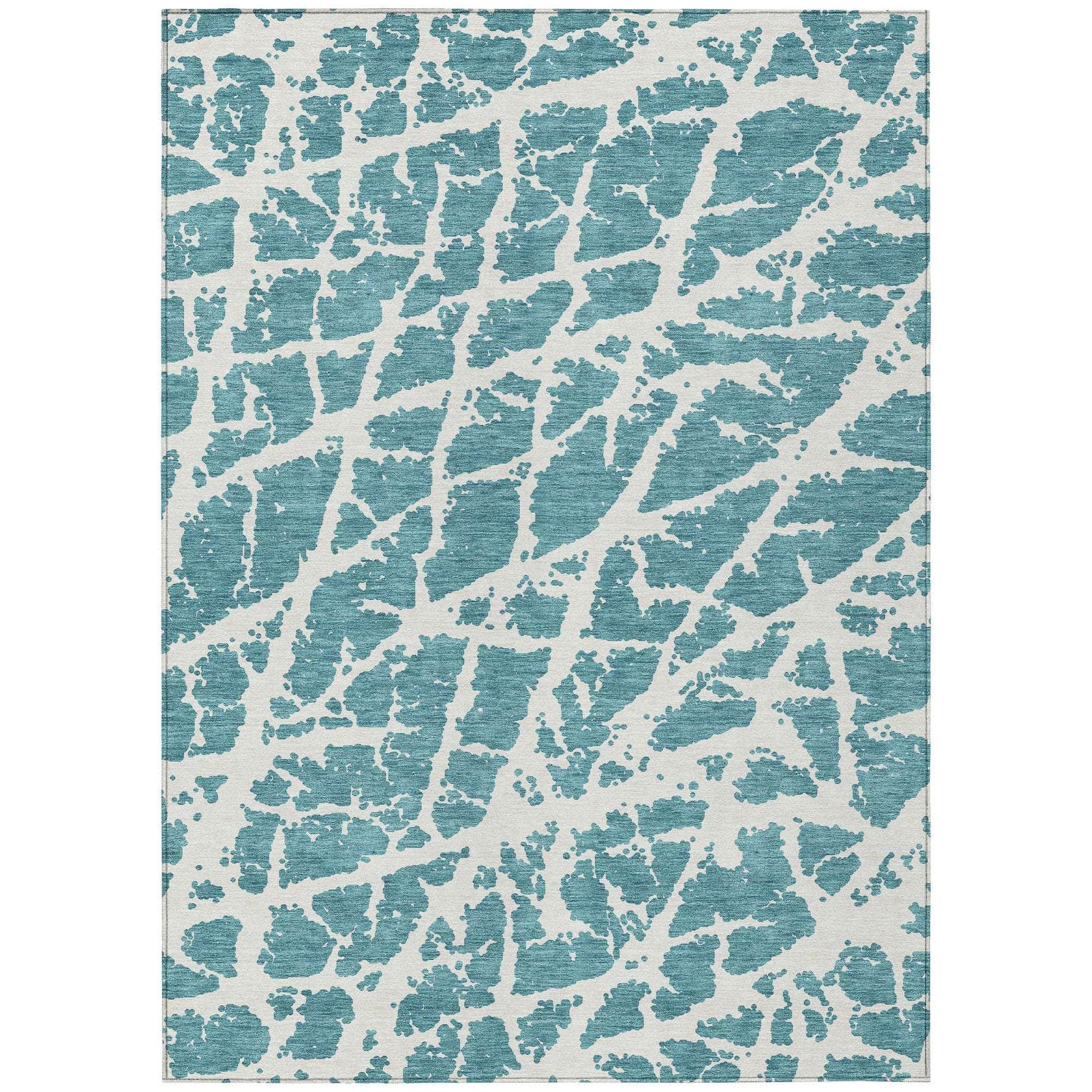 Machine Made ACN501 Teal Rugs