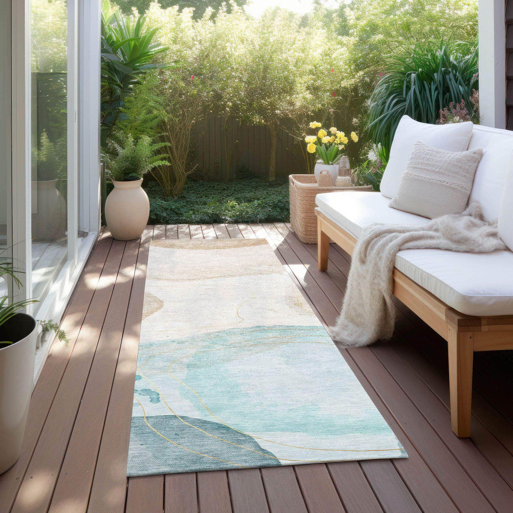 Machine Made ACN546 Beige Brown Rugs