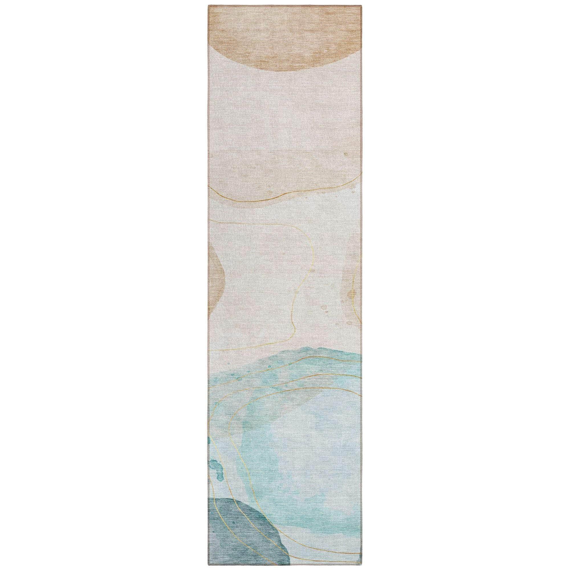 Machine Made ACN546 Beige Brown Rugs