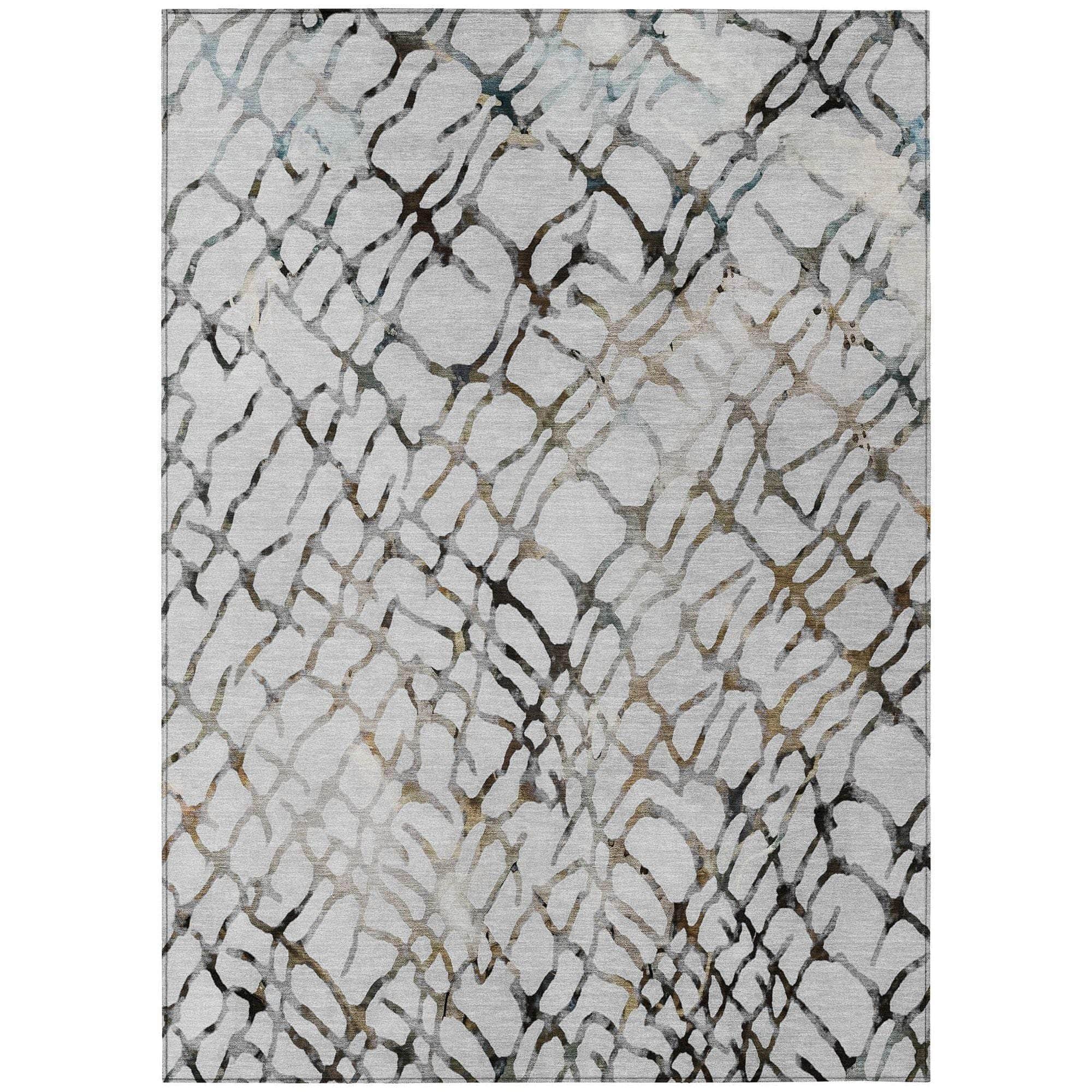 Machine Made ACN609 Silver Gray Rugs