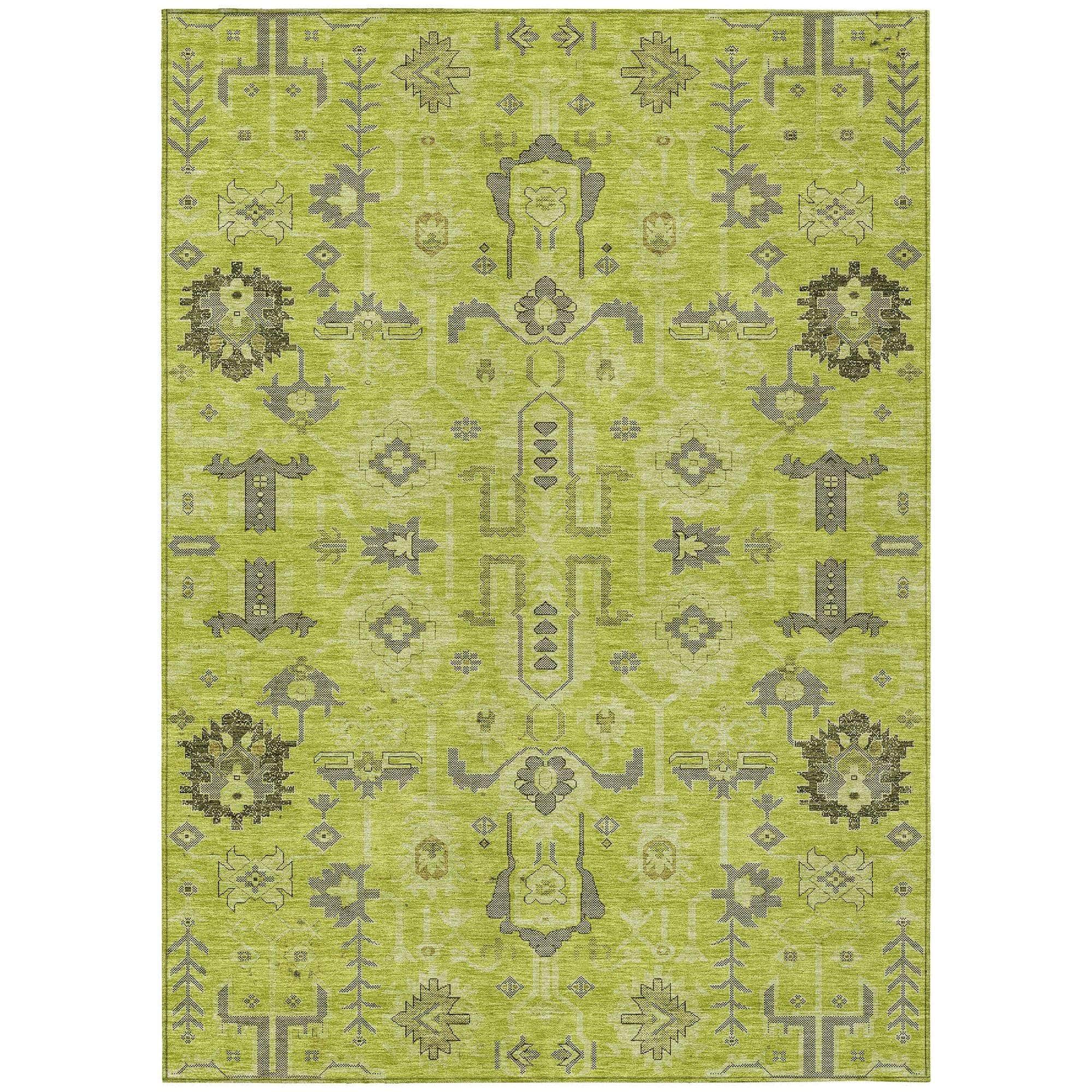 Machine Made ACN697 Aloe Green Rugs