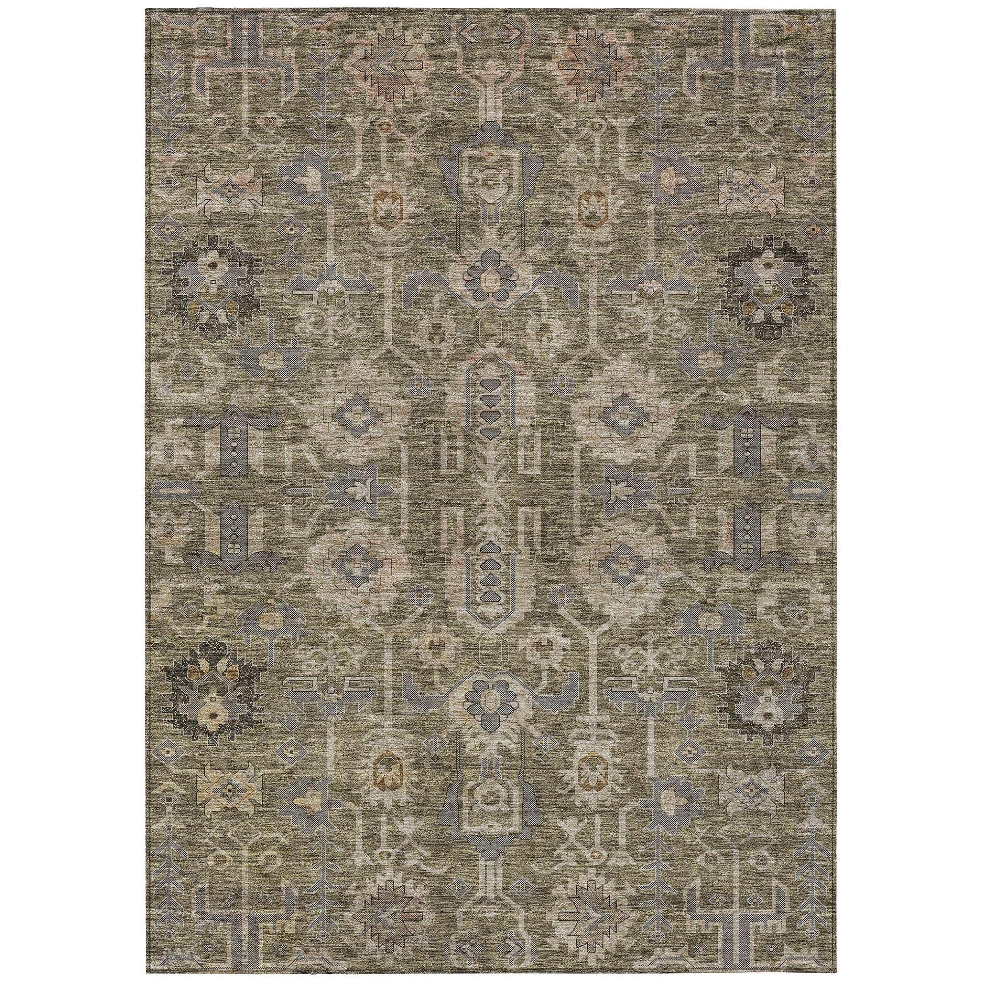 Machine Made ACN697 Brown Rugs