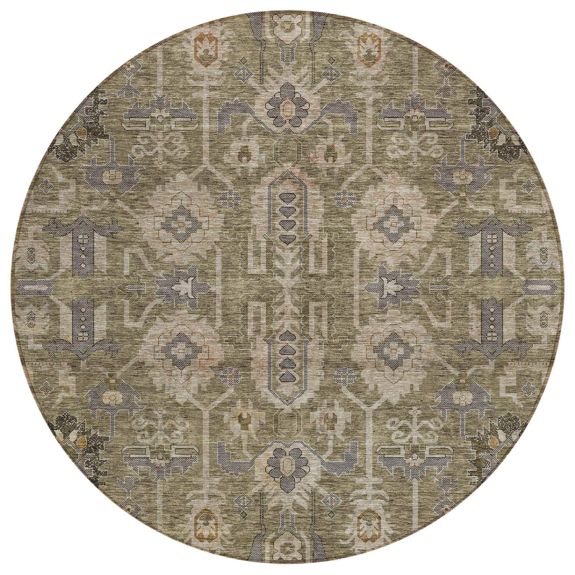Machine Made ACN697 Brown Rugs