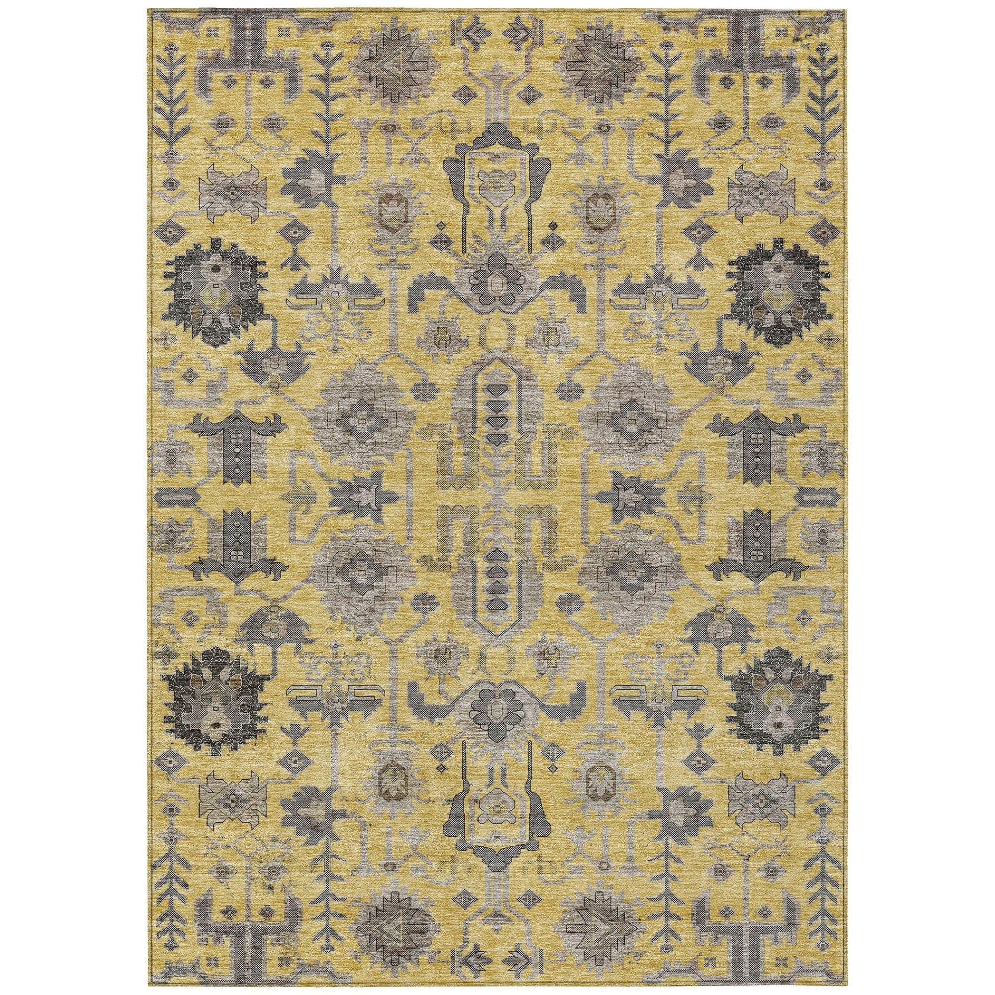 Machine Made ACN697 Honey Gold Rugs