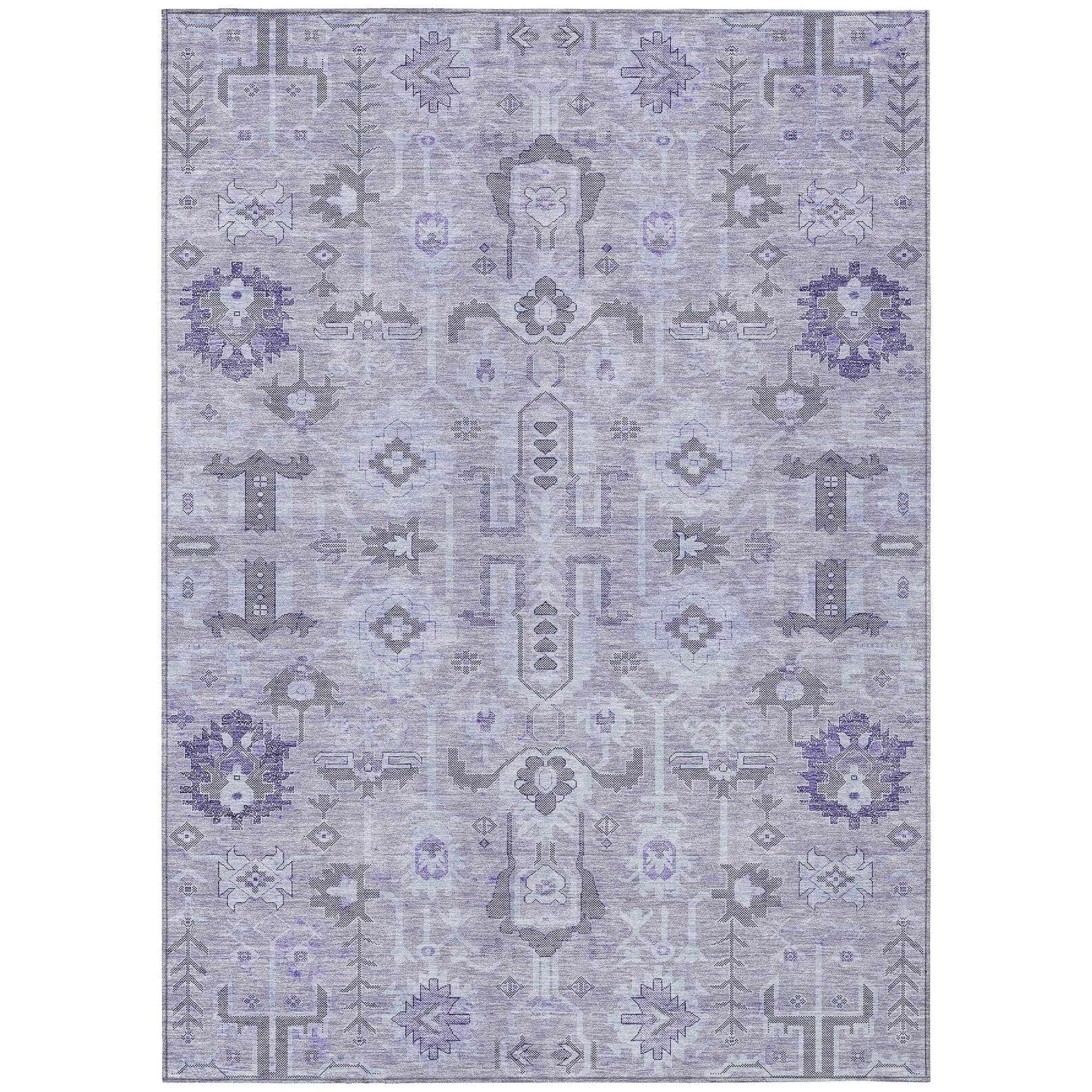 Machine Made ACN697 Lavender Purple Rugs