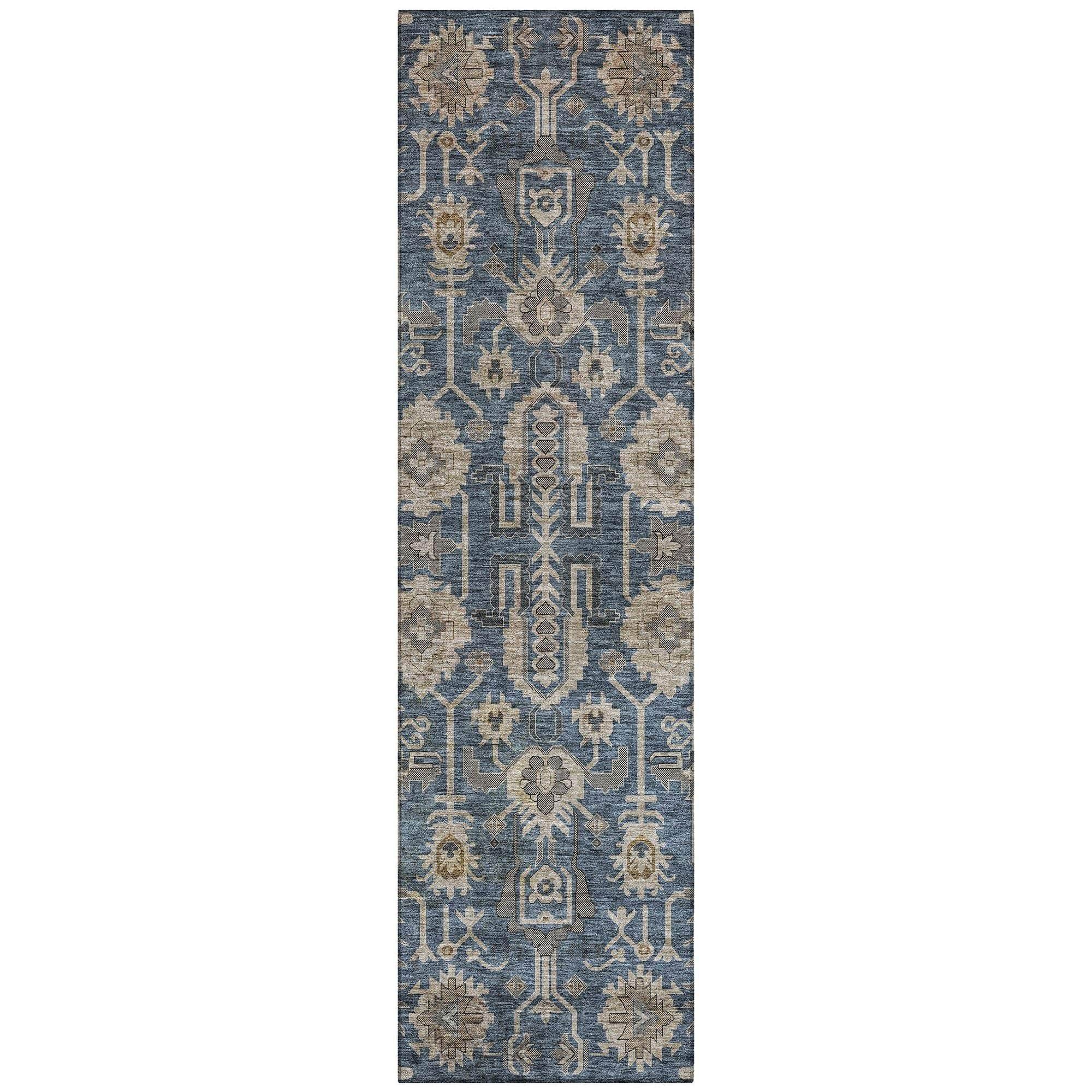 Machine Made ACN697 Navy Blue Rugs