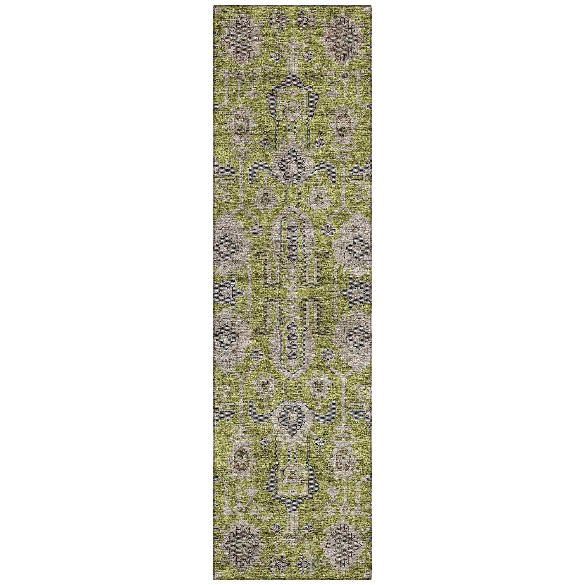 Machine Made ACN697 Olive Green Rugs