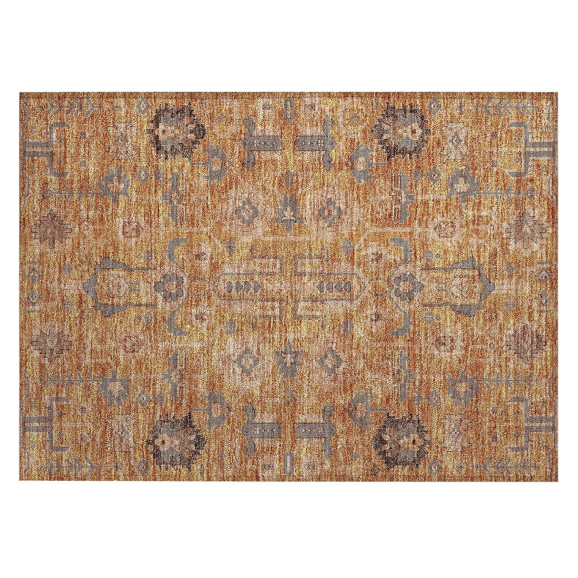 Machine Made ACN697 Terracotta Orange Rugs