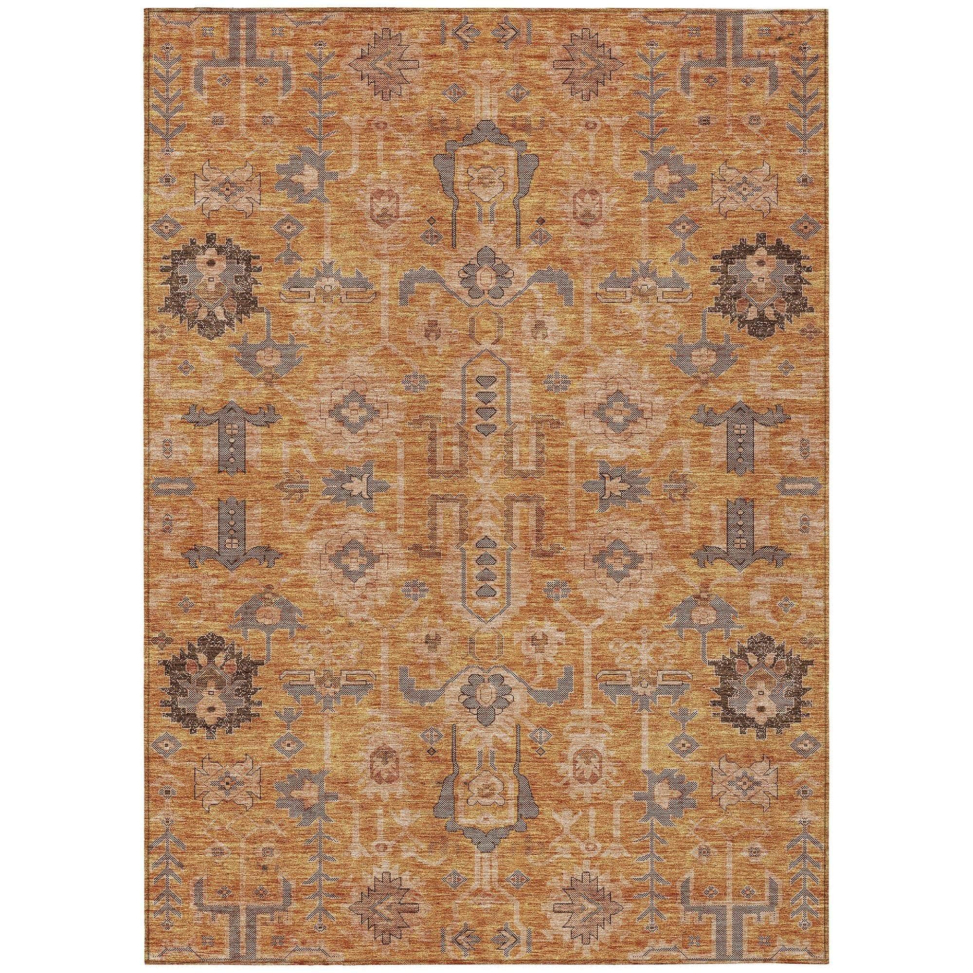 Machine Made ACN697 Terracotta Orange Rugs