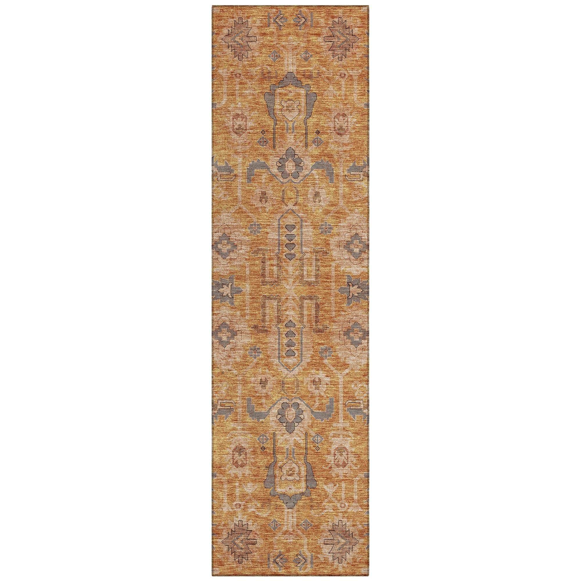 Machine Made ACN697 Terracotta Orange Rugs