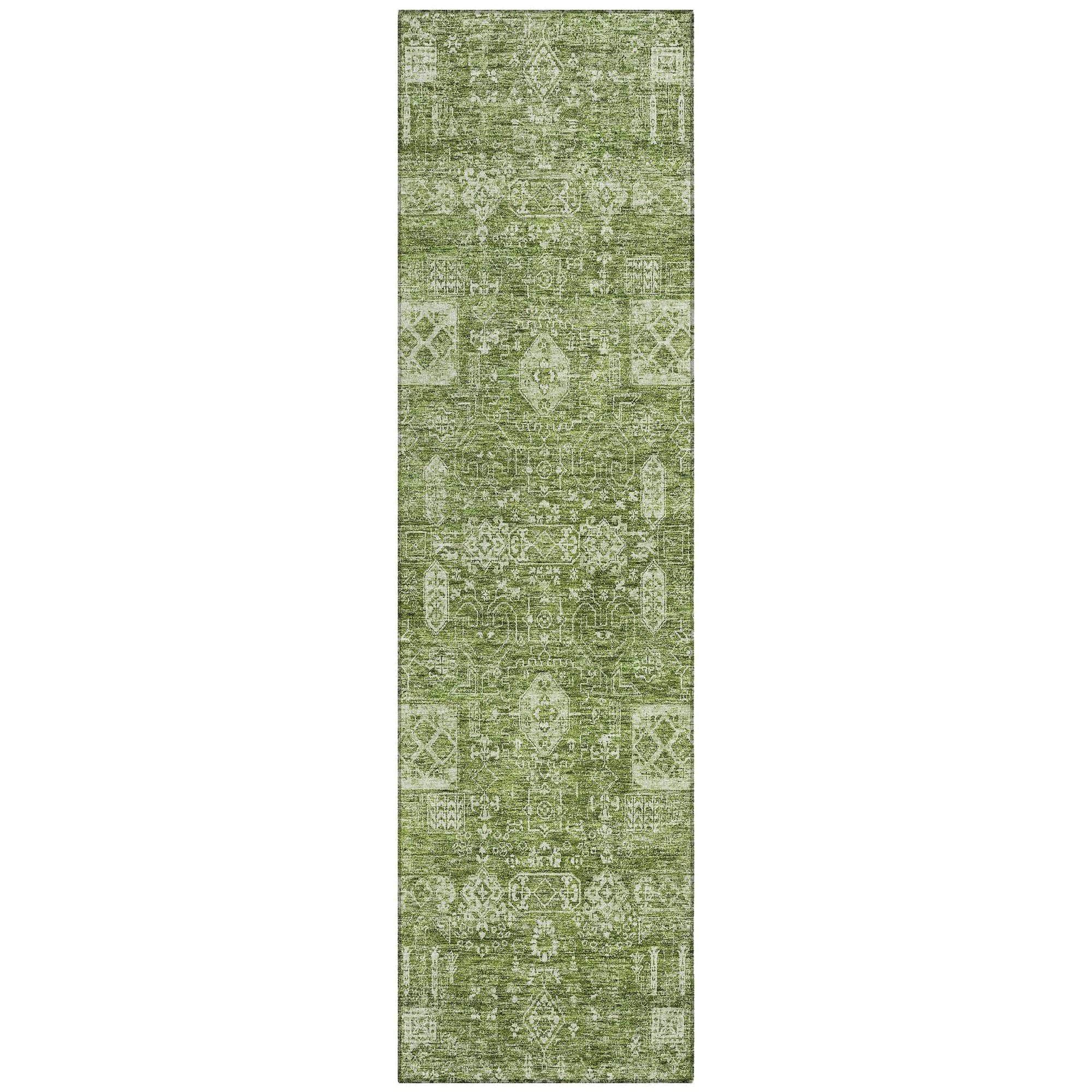 Machine Made ACN637 Aloe Green Rugs