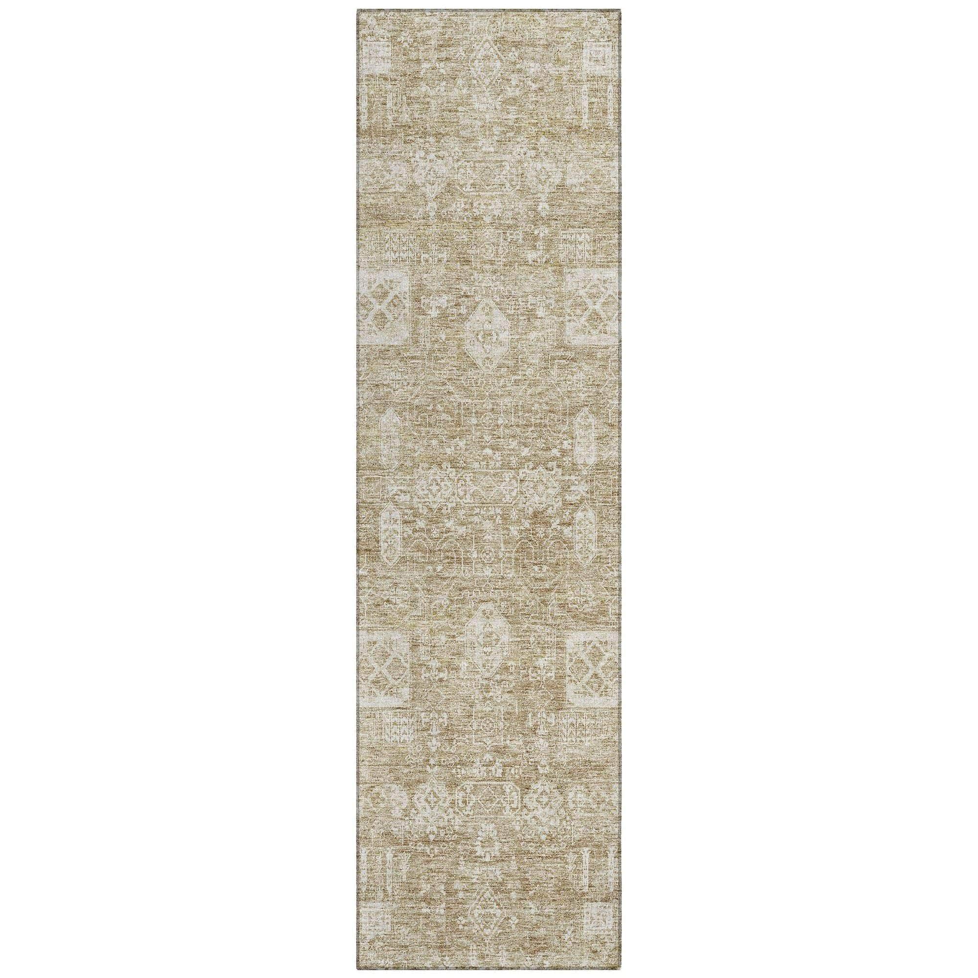 Machine Made ACN637 Beige Brown Rugs