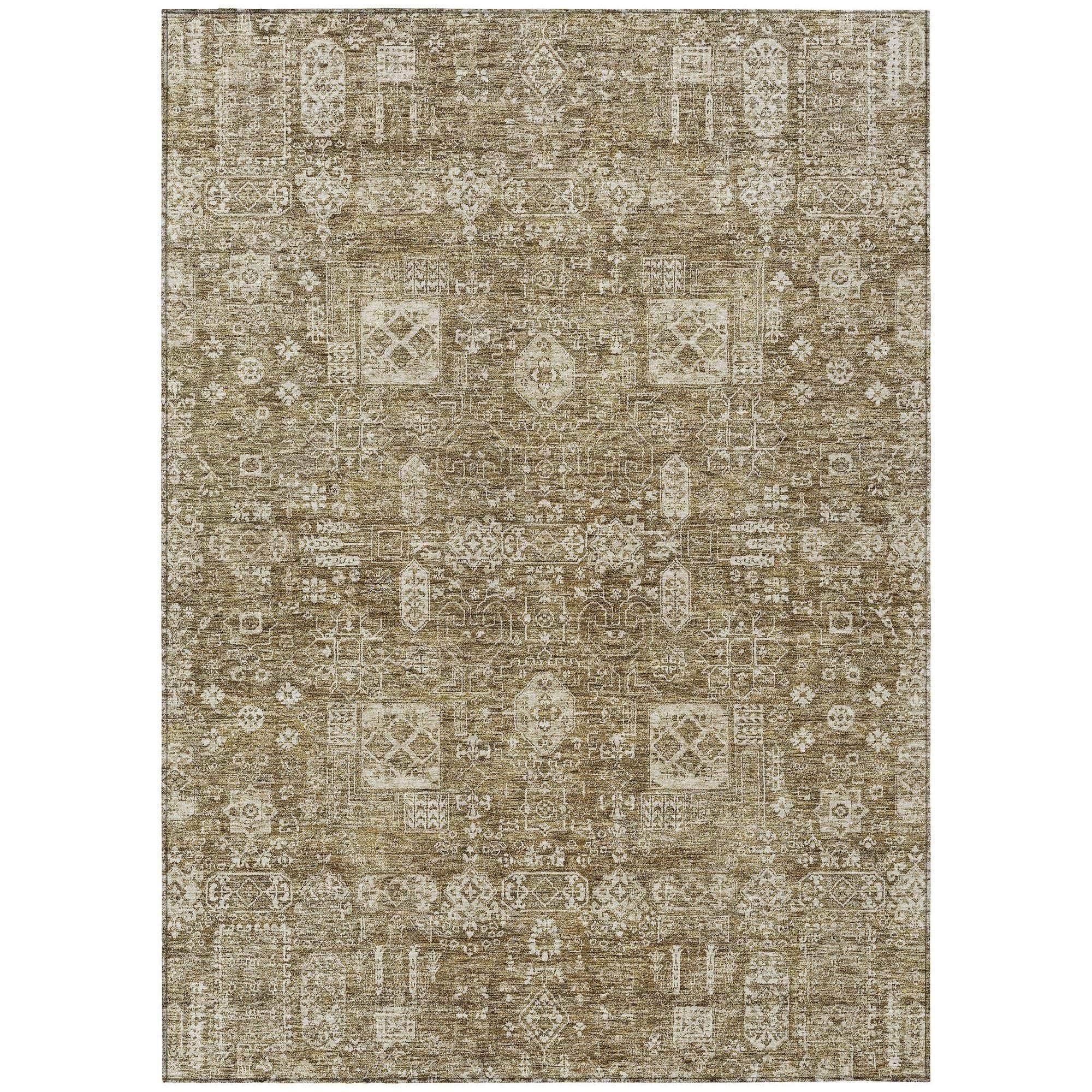 Machine Made ACN637 Brown Rugs