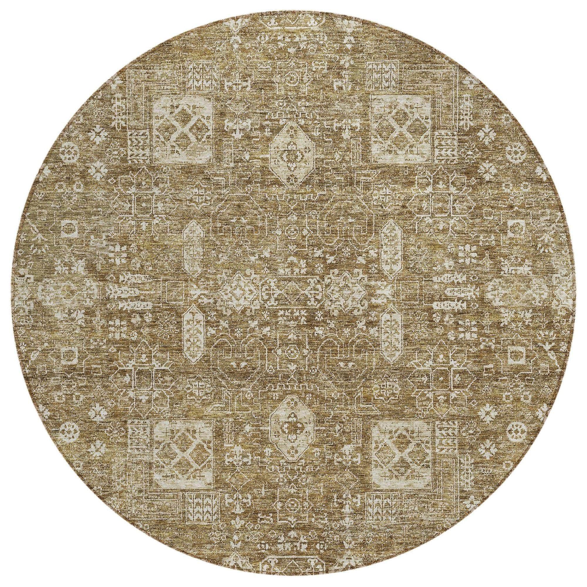 Machine Made ACN637 Brown Rugs