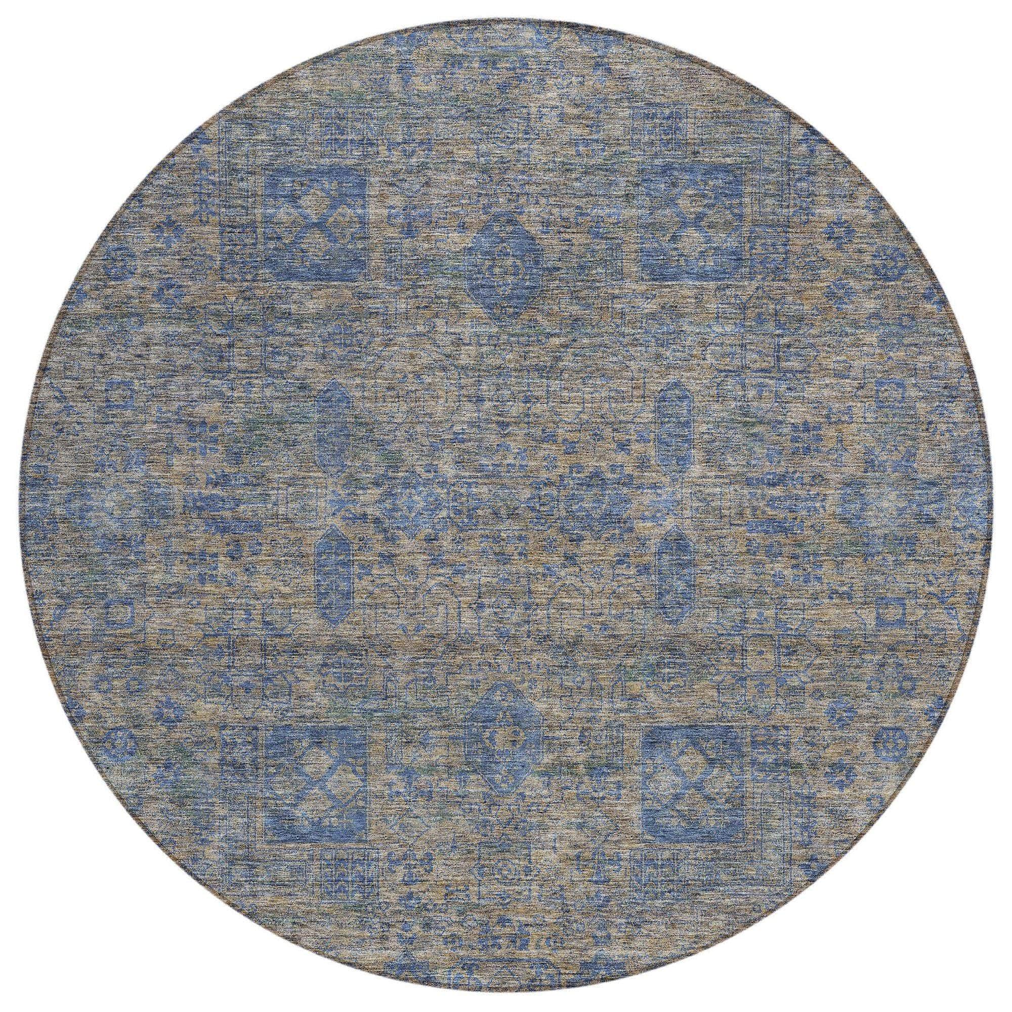 Machine Made ACN637 Khaki Brown Rugs