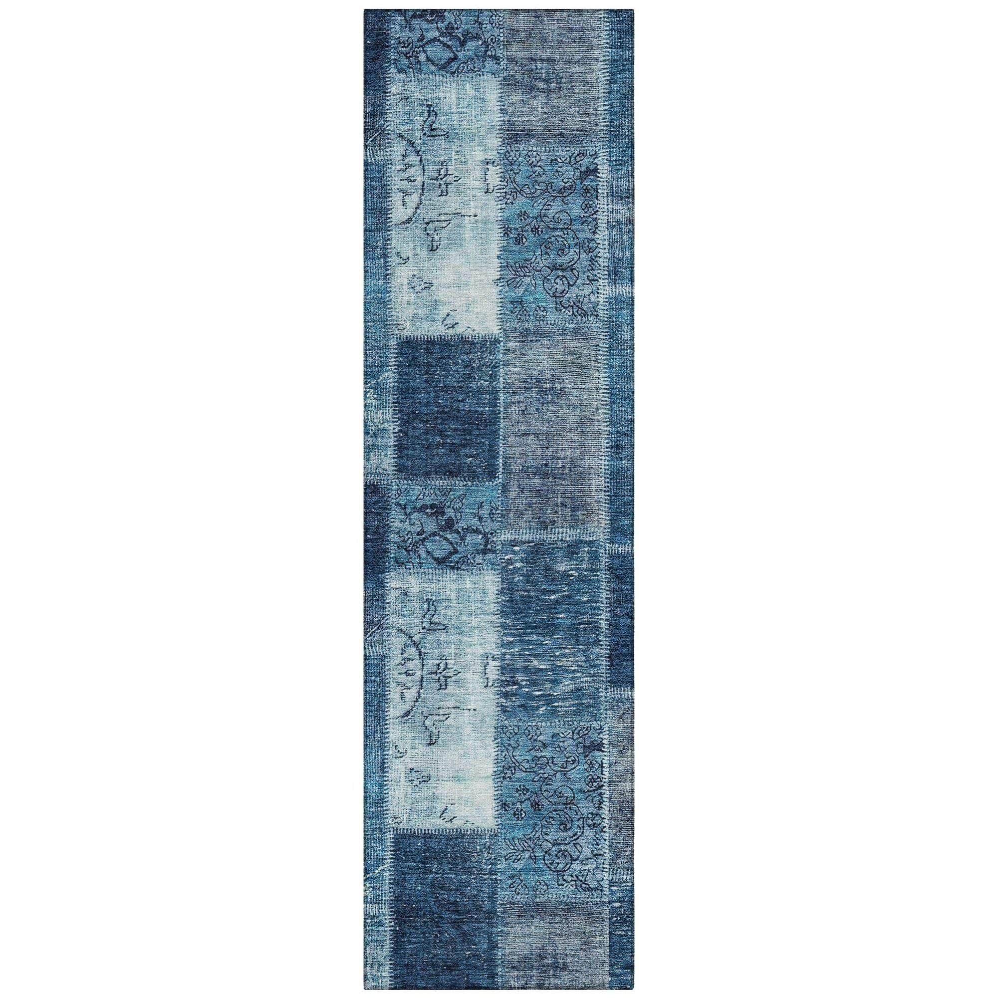 Machine Made ACN631 Blue Rugs