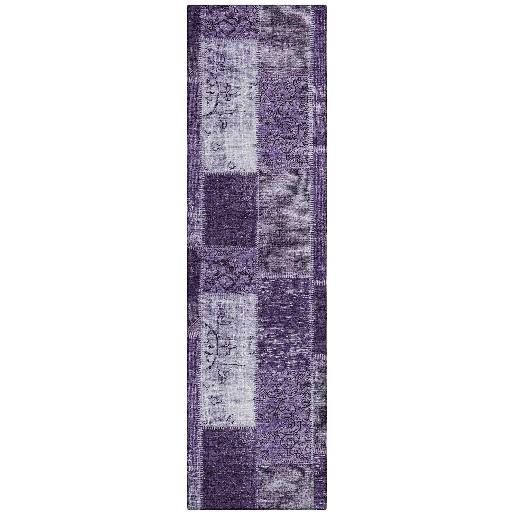Machine Made ACN631 Purple Rugs