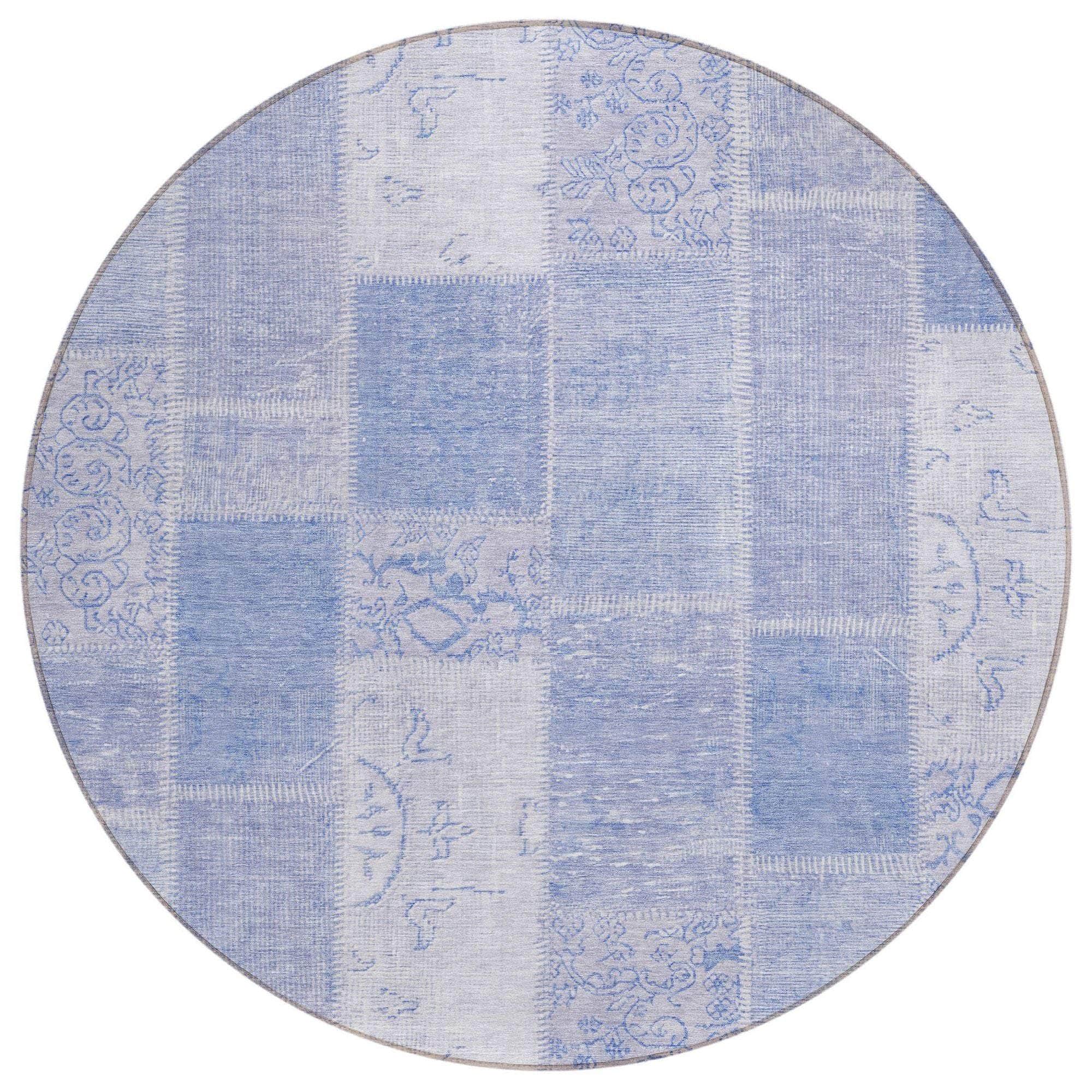 Machine Made ACN631 Sky Blue Rugs