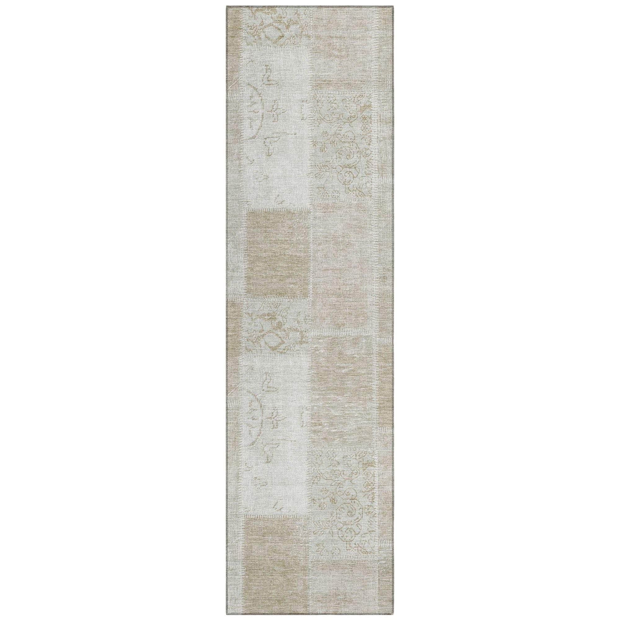 Machine Made ACN631 Taupe Brown Rugs