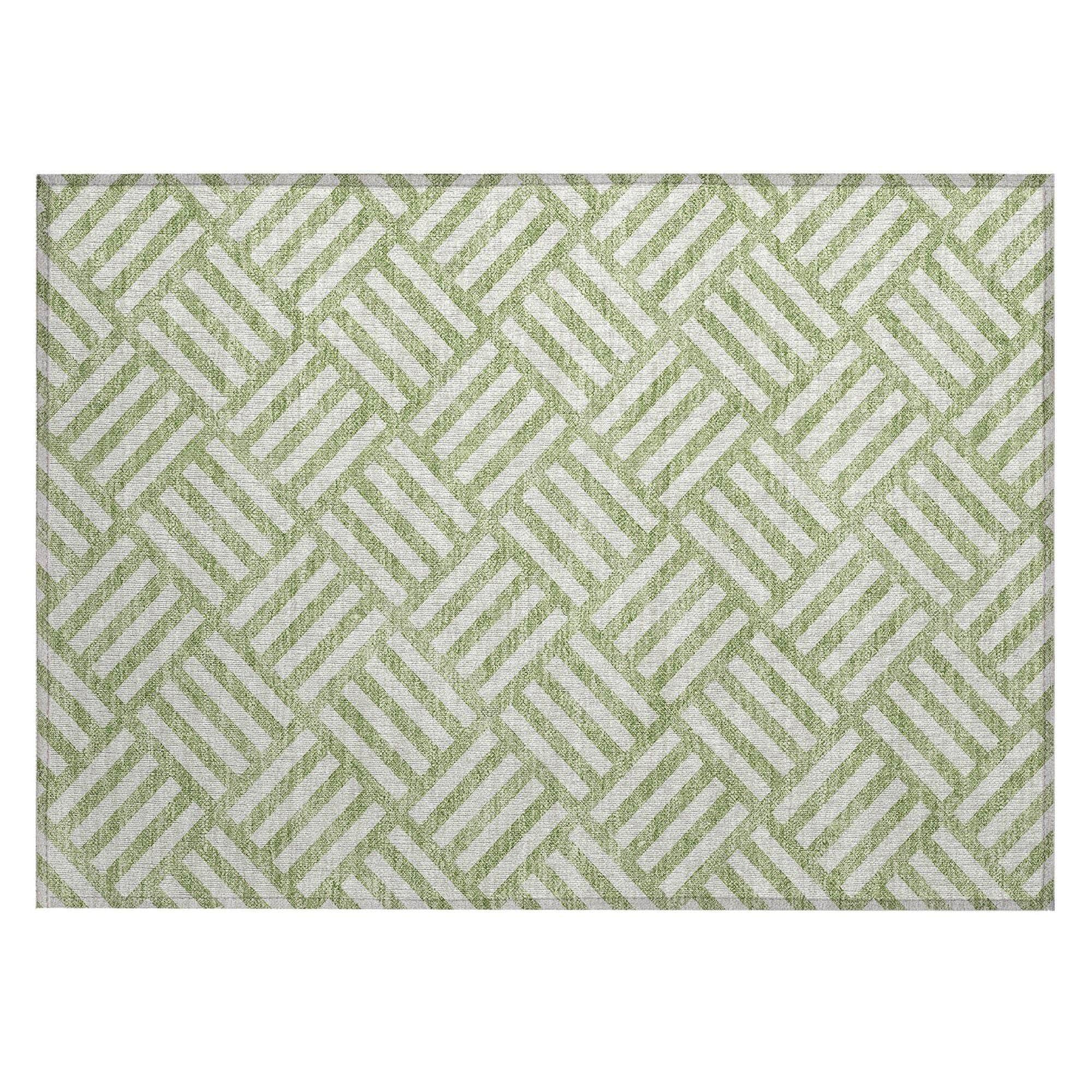 Machine Made ACN620 Aloe Green Rugs